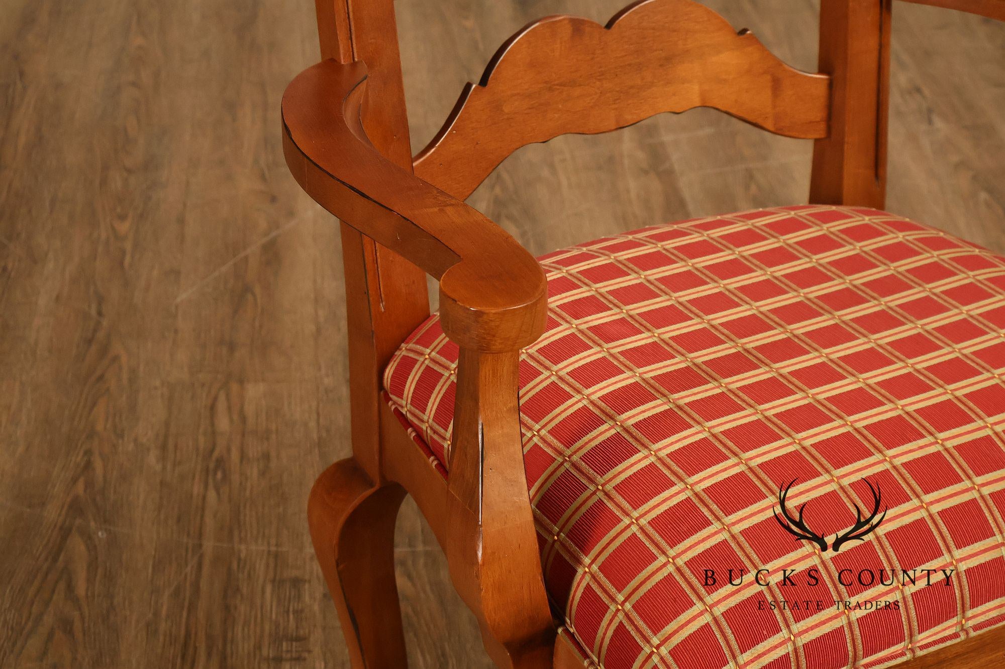 Ethan Allen Legacy Collection Set Of 10 Maple French Country Ladder Back Dining Chairs
