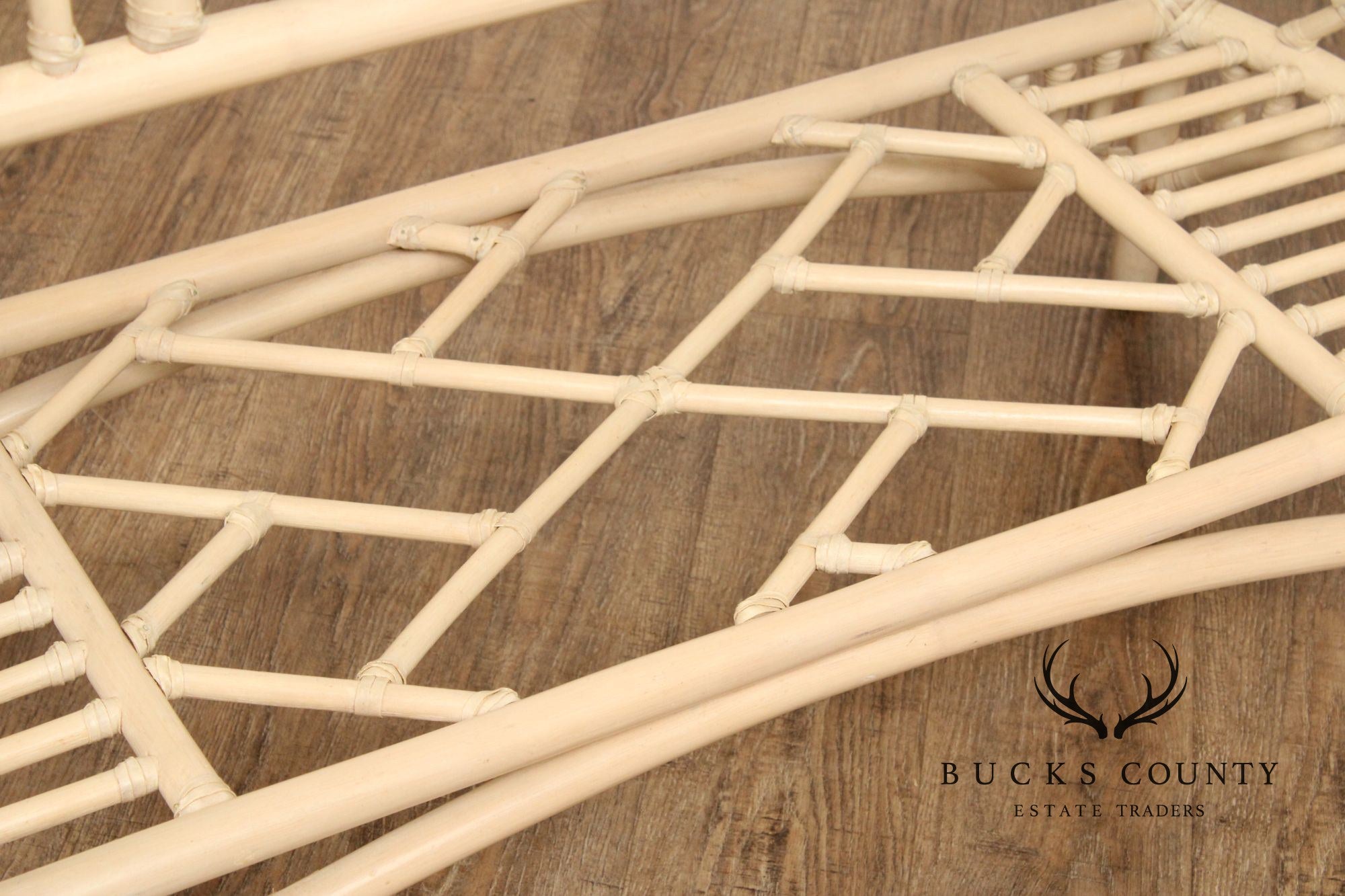 Ficks Reed Glass Top Rattan Console