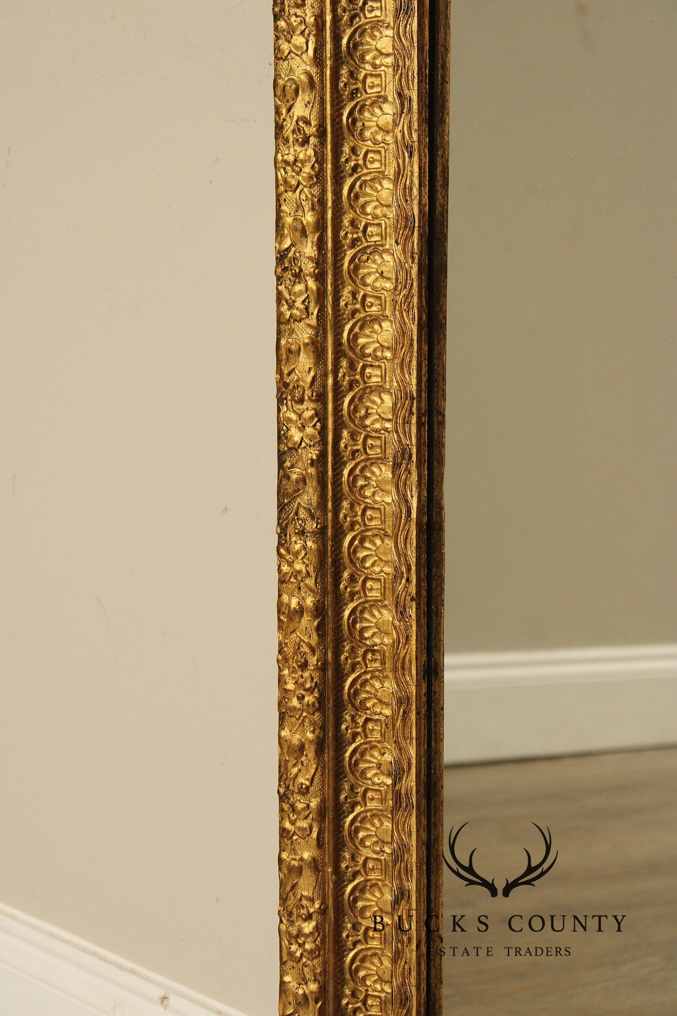 French Rococo Style Giltwood Carved Wall Mirror