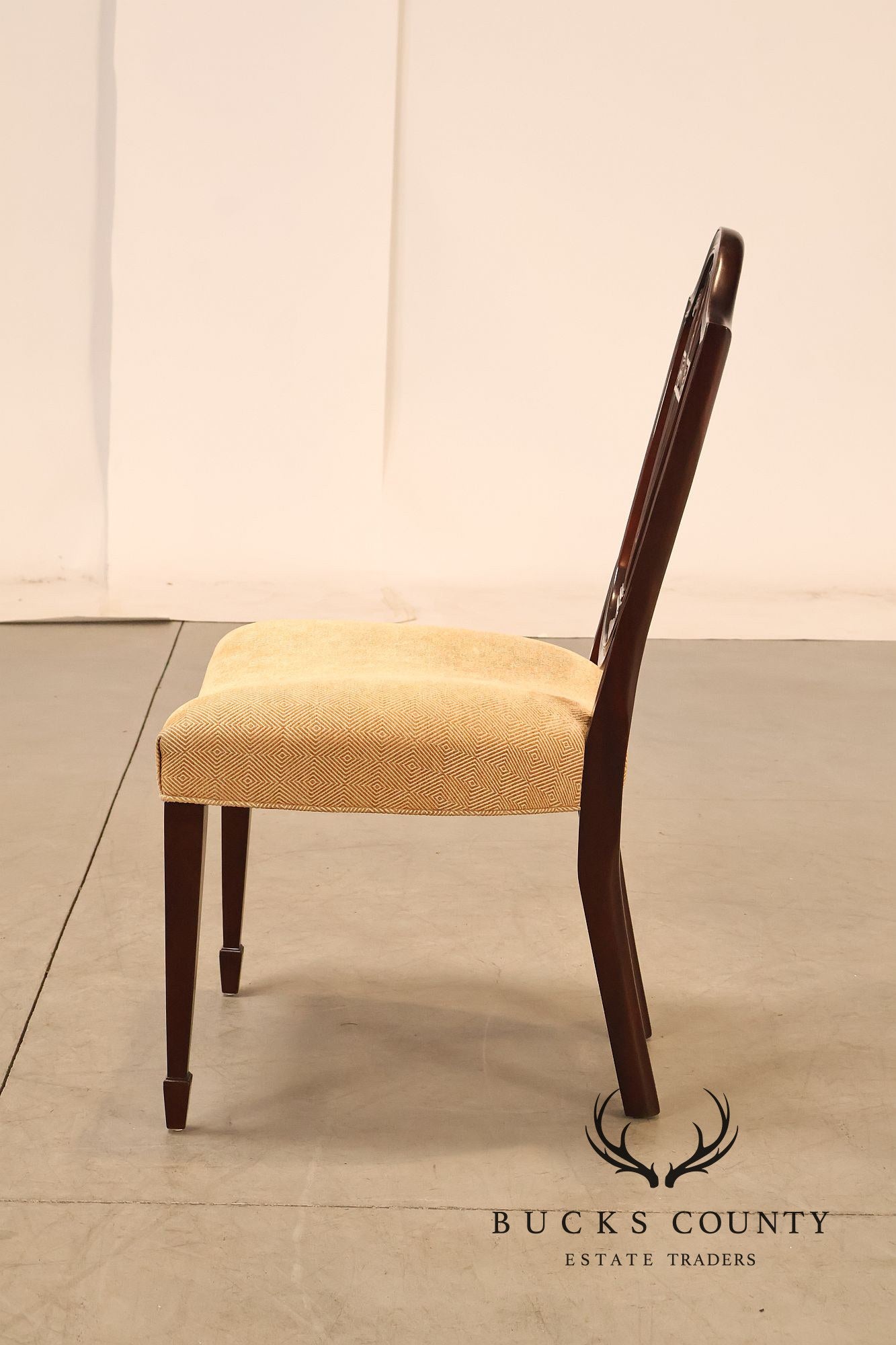 Baker Hepplewhite Style Pair of Mahogany Side Chairs