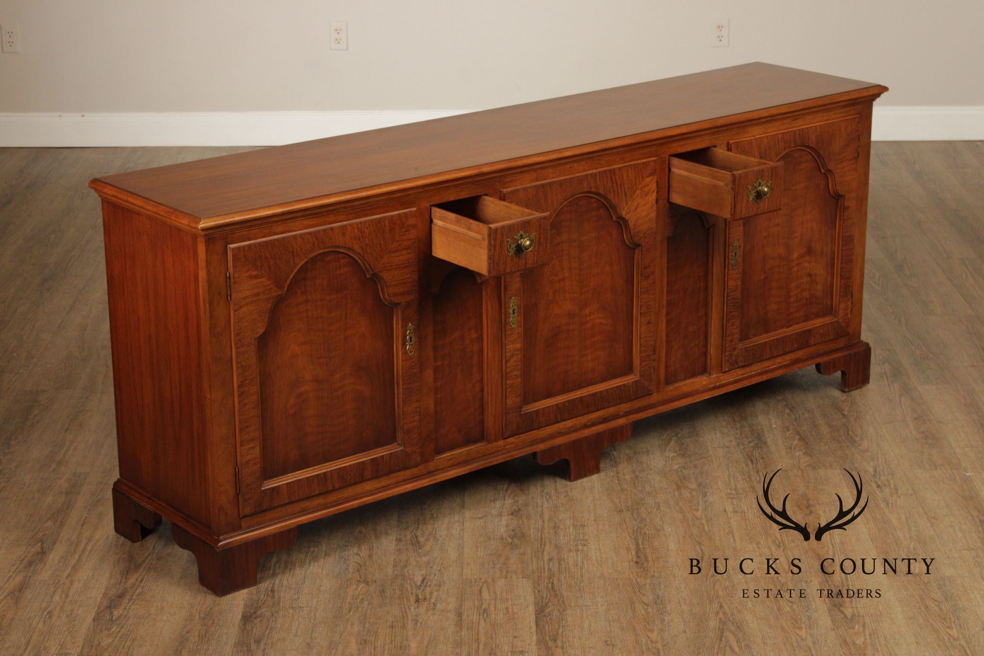 Baker Milling Road Georgian Style Walnut Buffet Sideboard