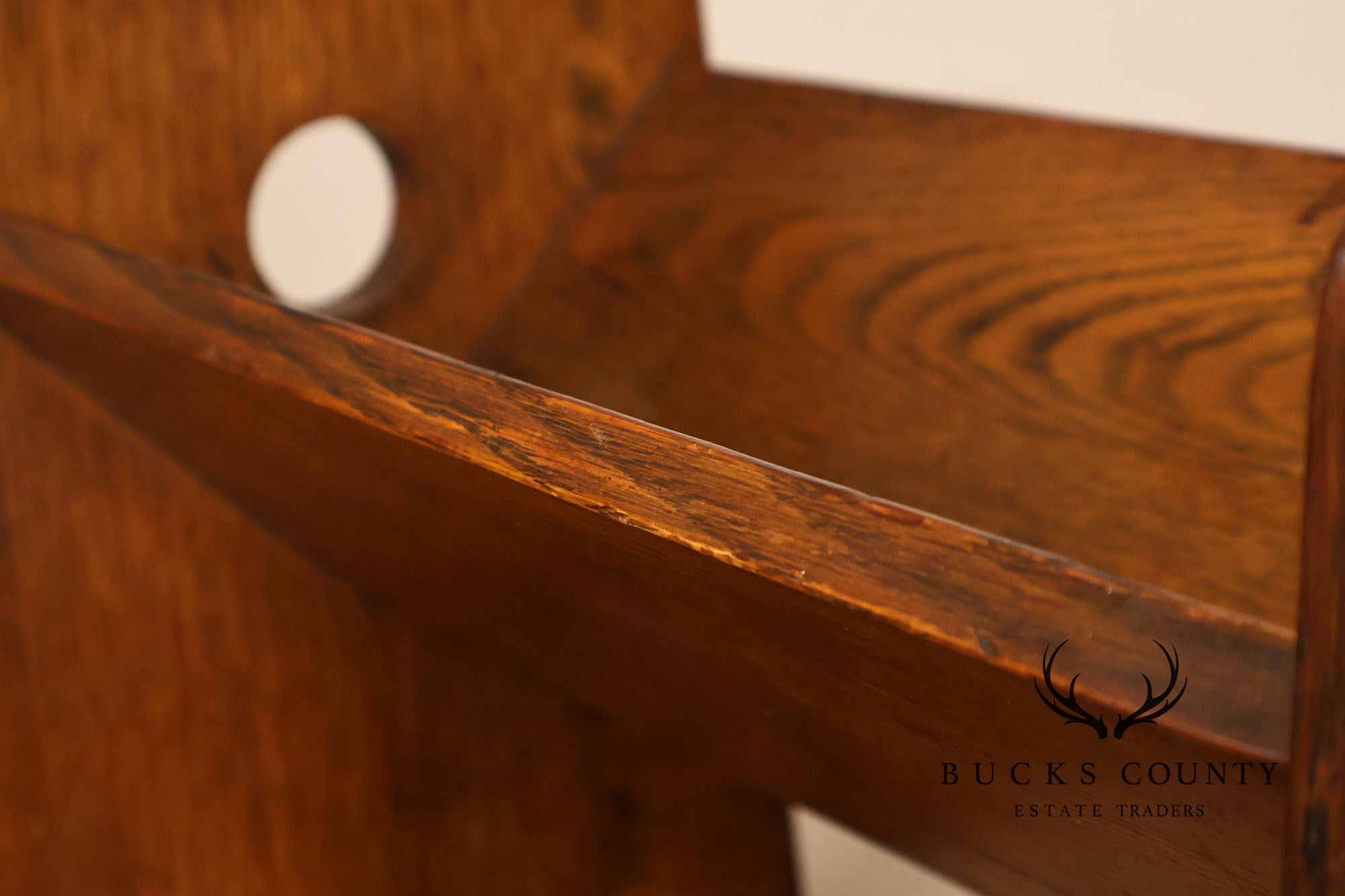 Antique Arts And Crafts Book Trough Magazine Stand