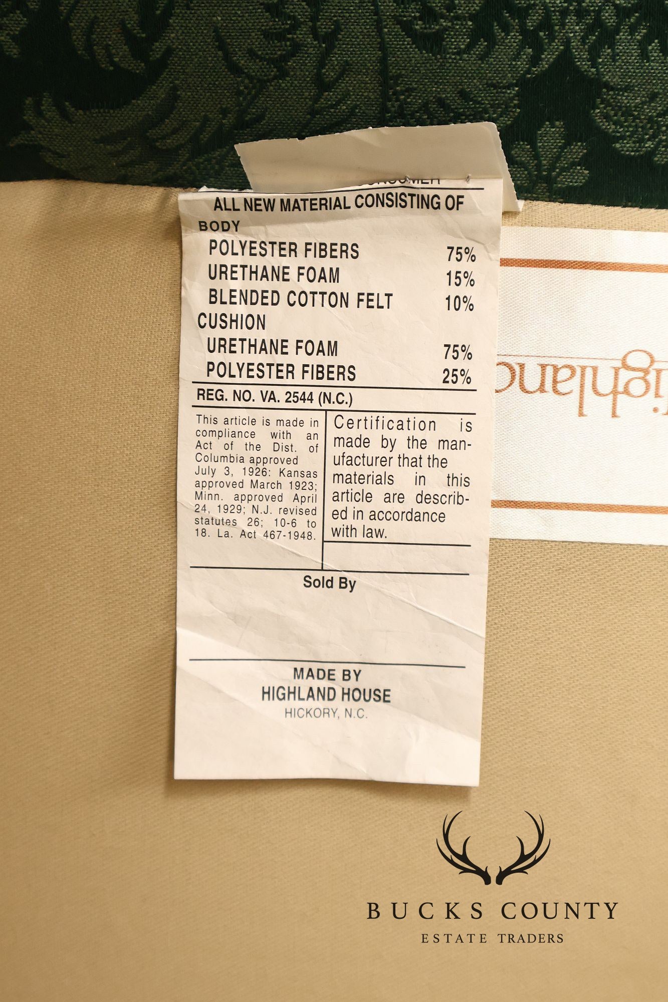 Highland House Queen Anne Style Pair Of Wingback Chairs