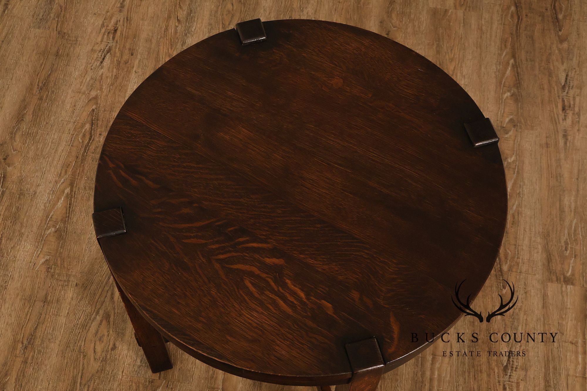 Early Gustav Stickley Mission Oak 26 Inch Round Table #439