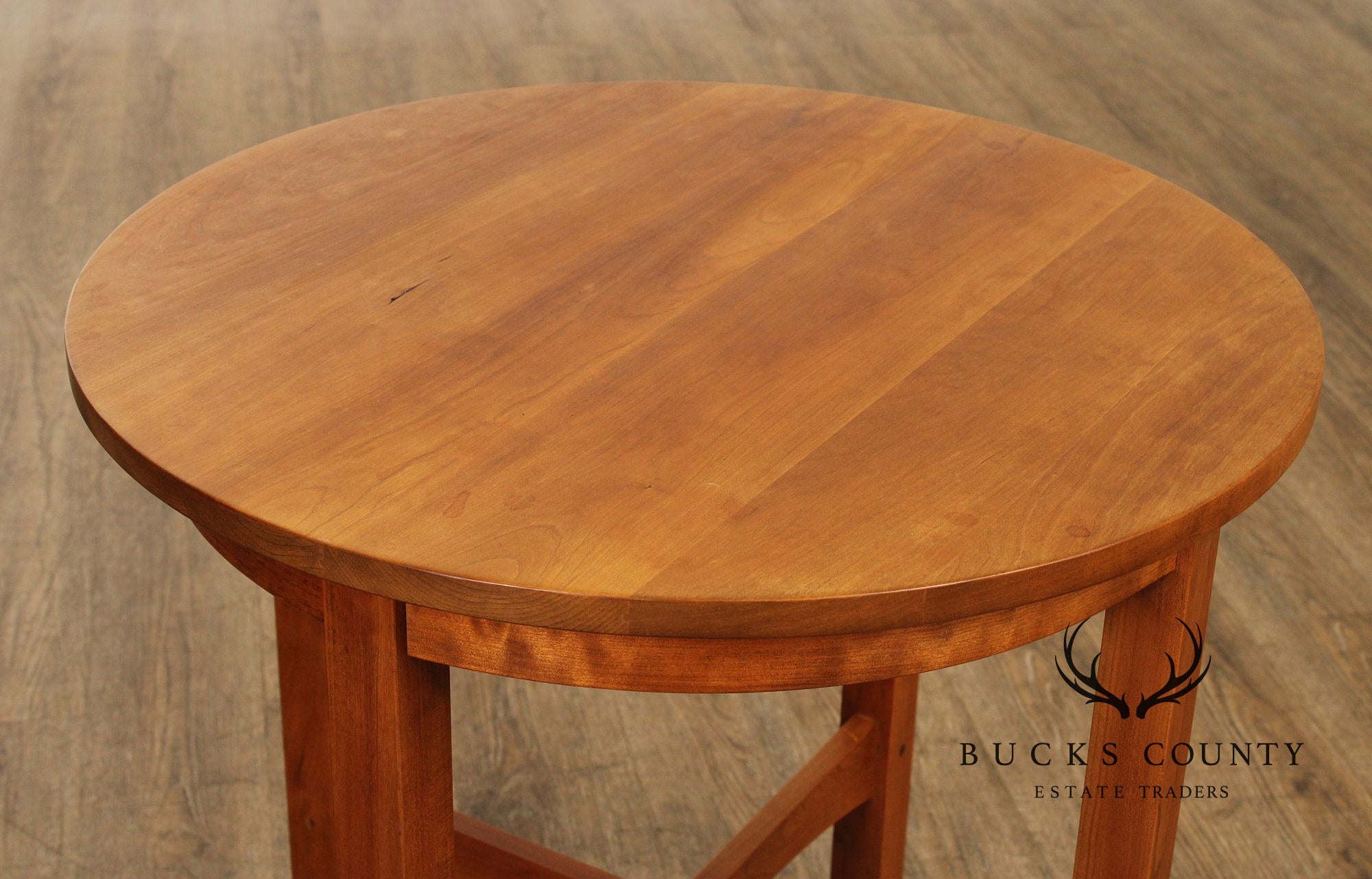 Stickley Mission Collection Cherry Round Lamp Table