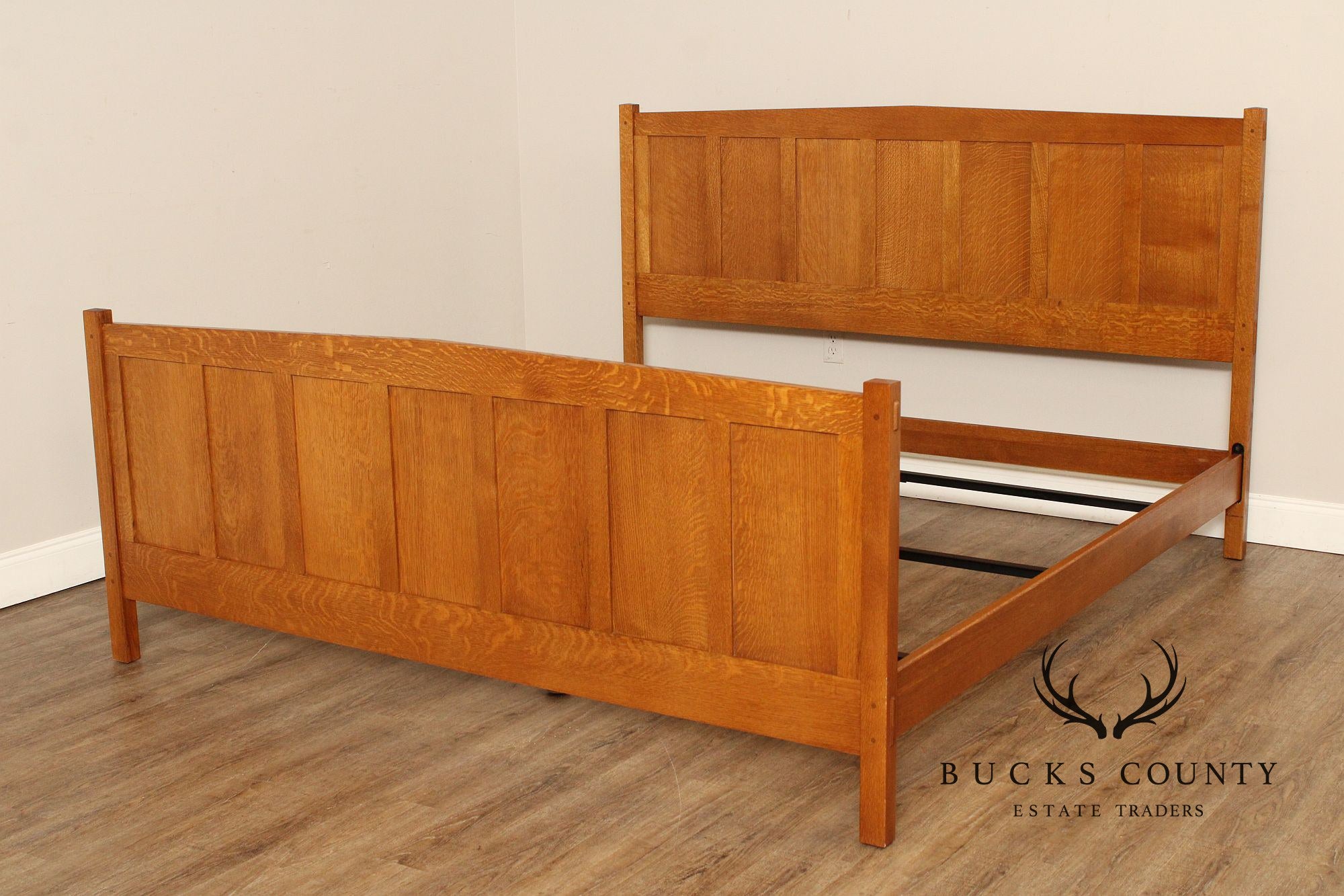 Stickley Mission Collection King Size Oak Panel Bed