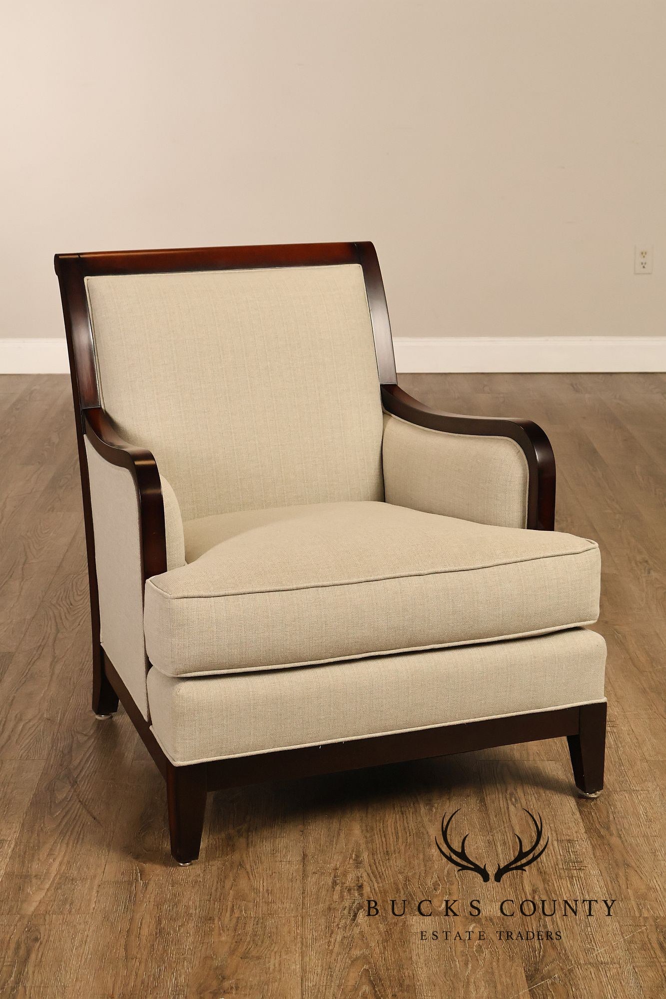 Baker Milling Road Collection Pair Of Transitional Lounge Chairs