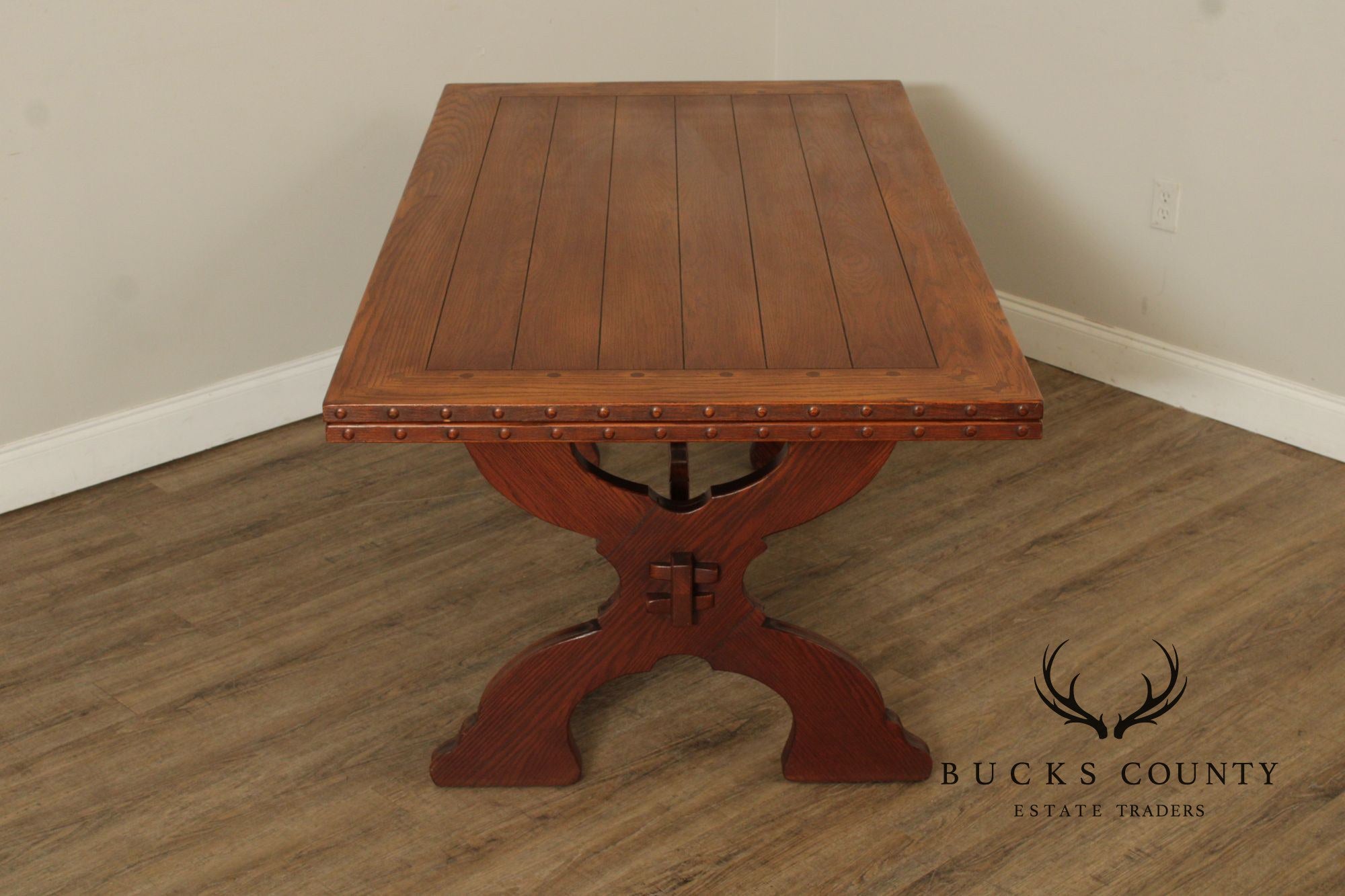 Romweber Oak Trestle Refectory Dining Table