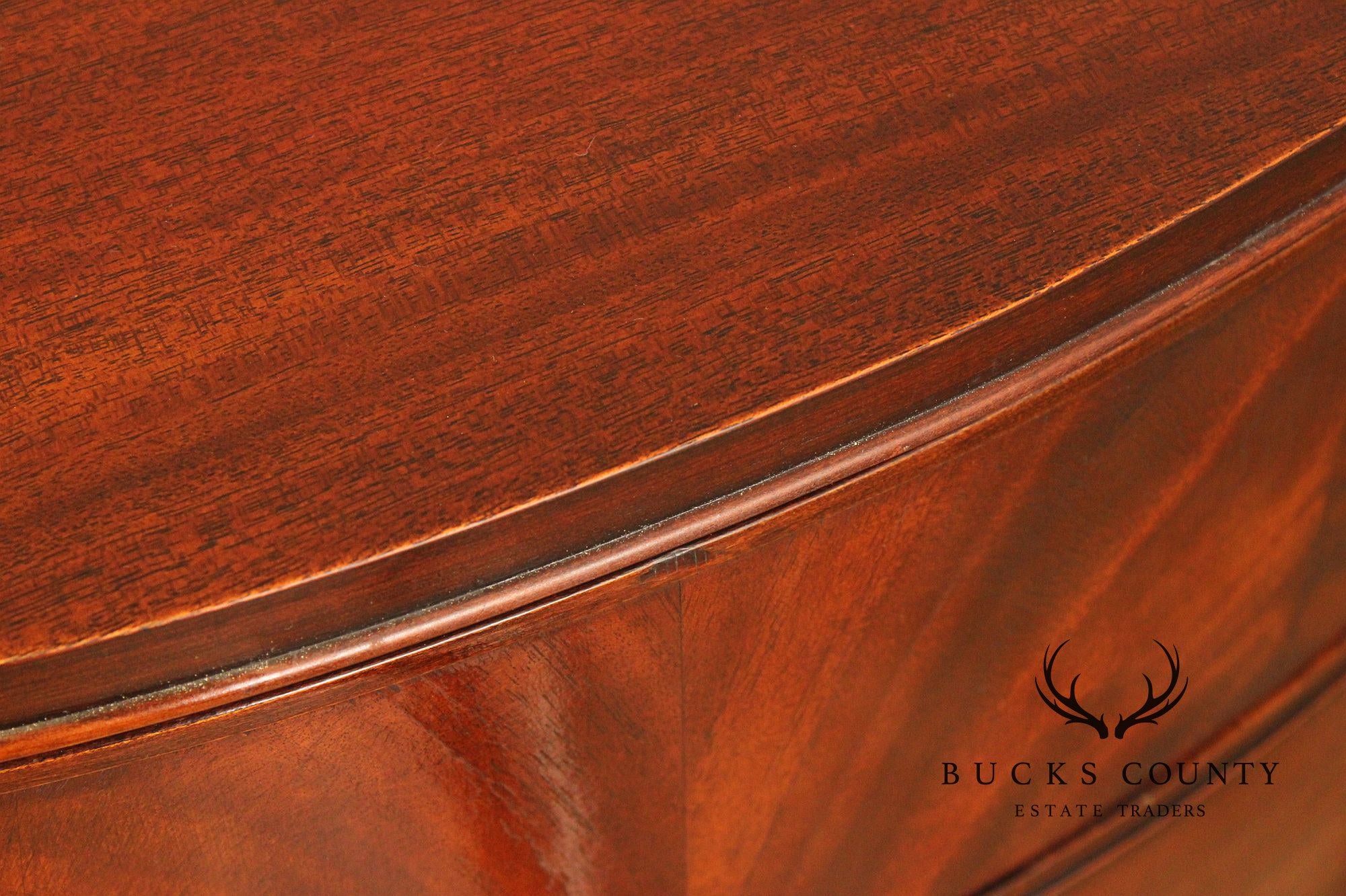 1940's Vintage Regency Style Mahogany Tall Chest