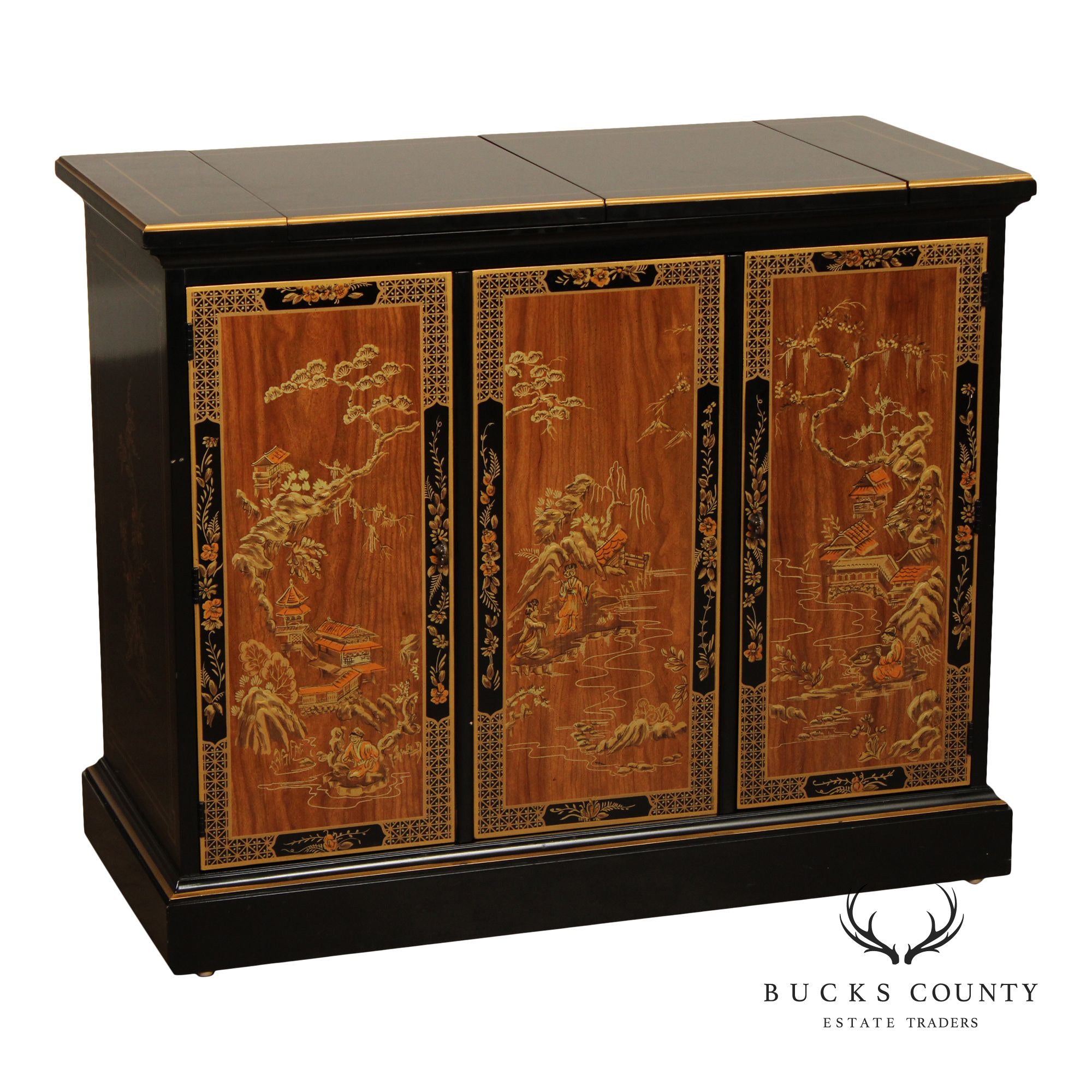 Drexel 'Et Cetera' Chinoiserie Flip Top Server