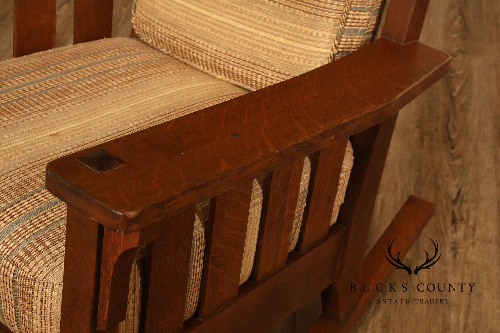 Antique Lifetime Arts And Crafts Oak Rocking Chair