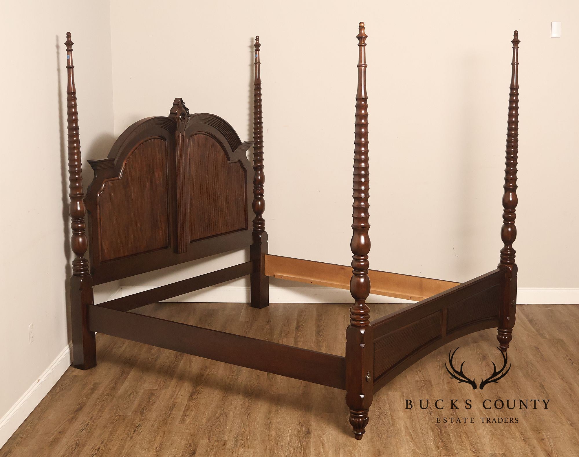 British Colonial Style Four Poster King Bed Frame