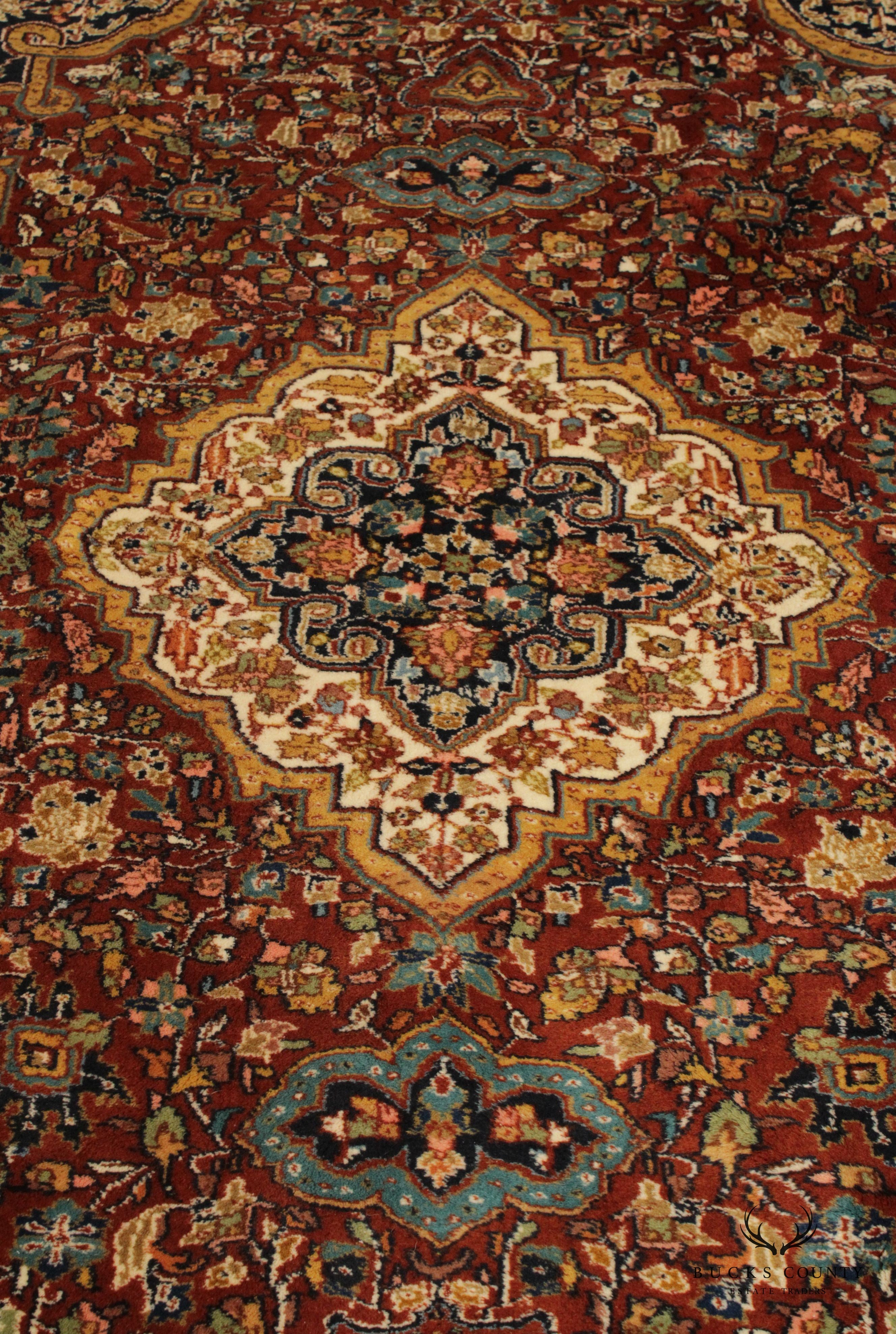 Persian Isfahan Wool Area Rug, 9' x 6'