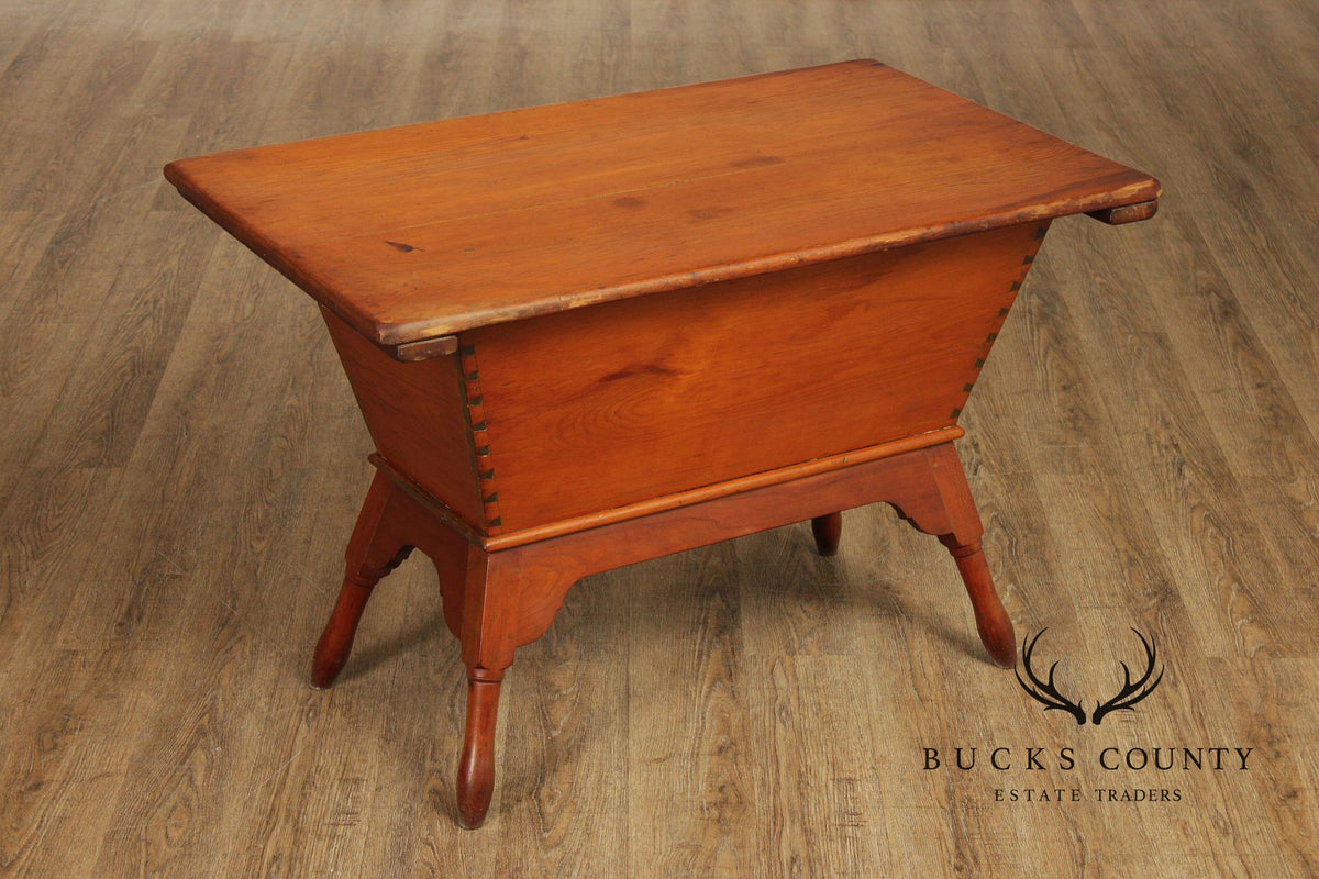 Antique Primitive Pine Dough Box Table With Removable Top