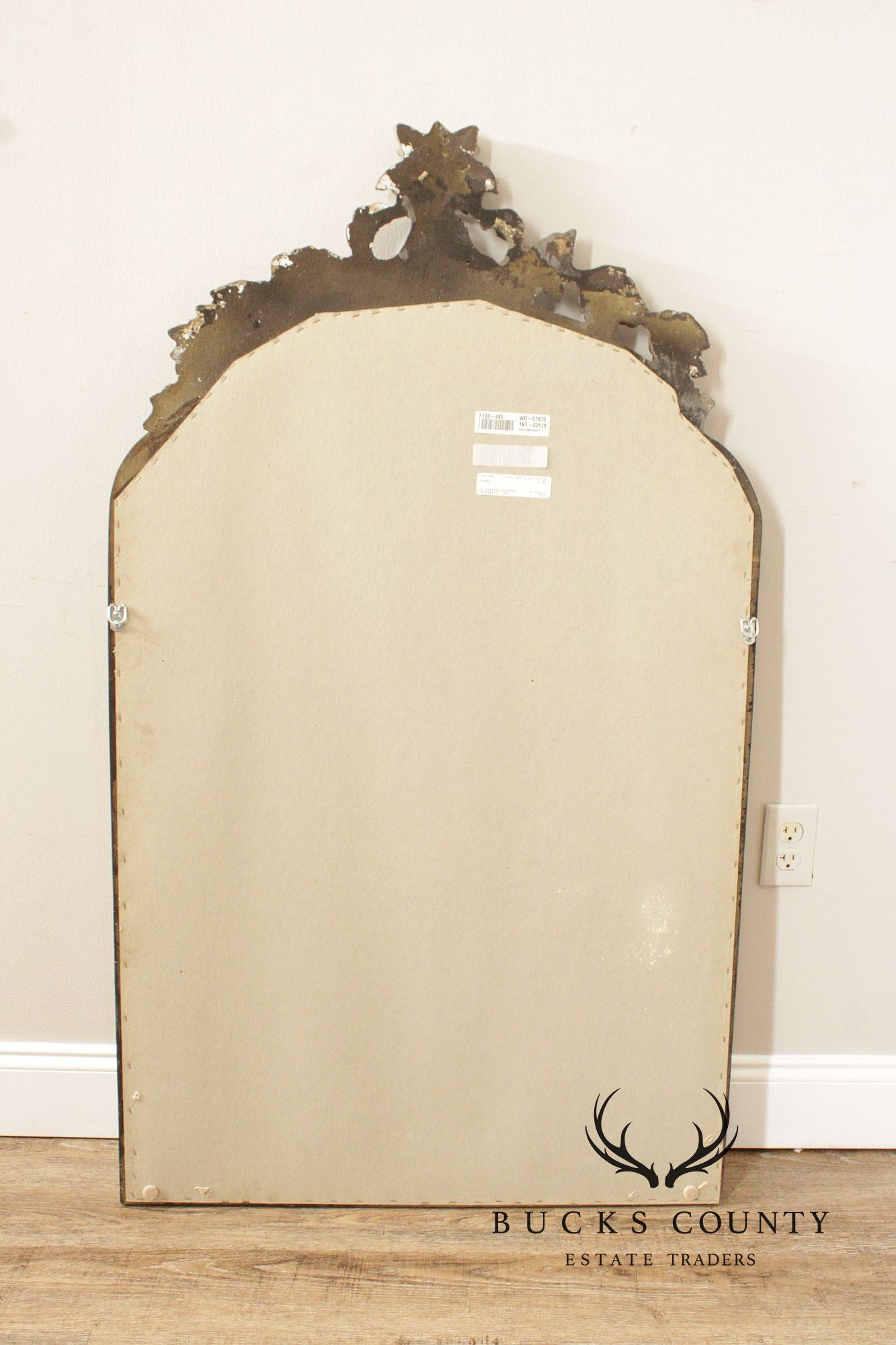 Italian Rococo Style Arched Partial Gilt Wall Mirror