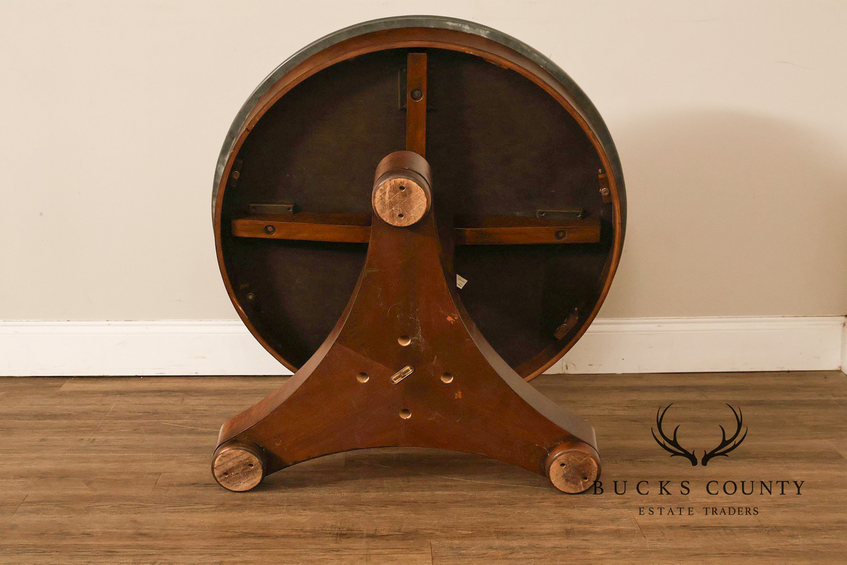 Williams Sonoma Empire Style 36” Round Stone Top Center Table