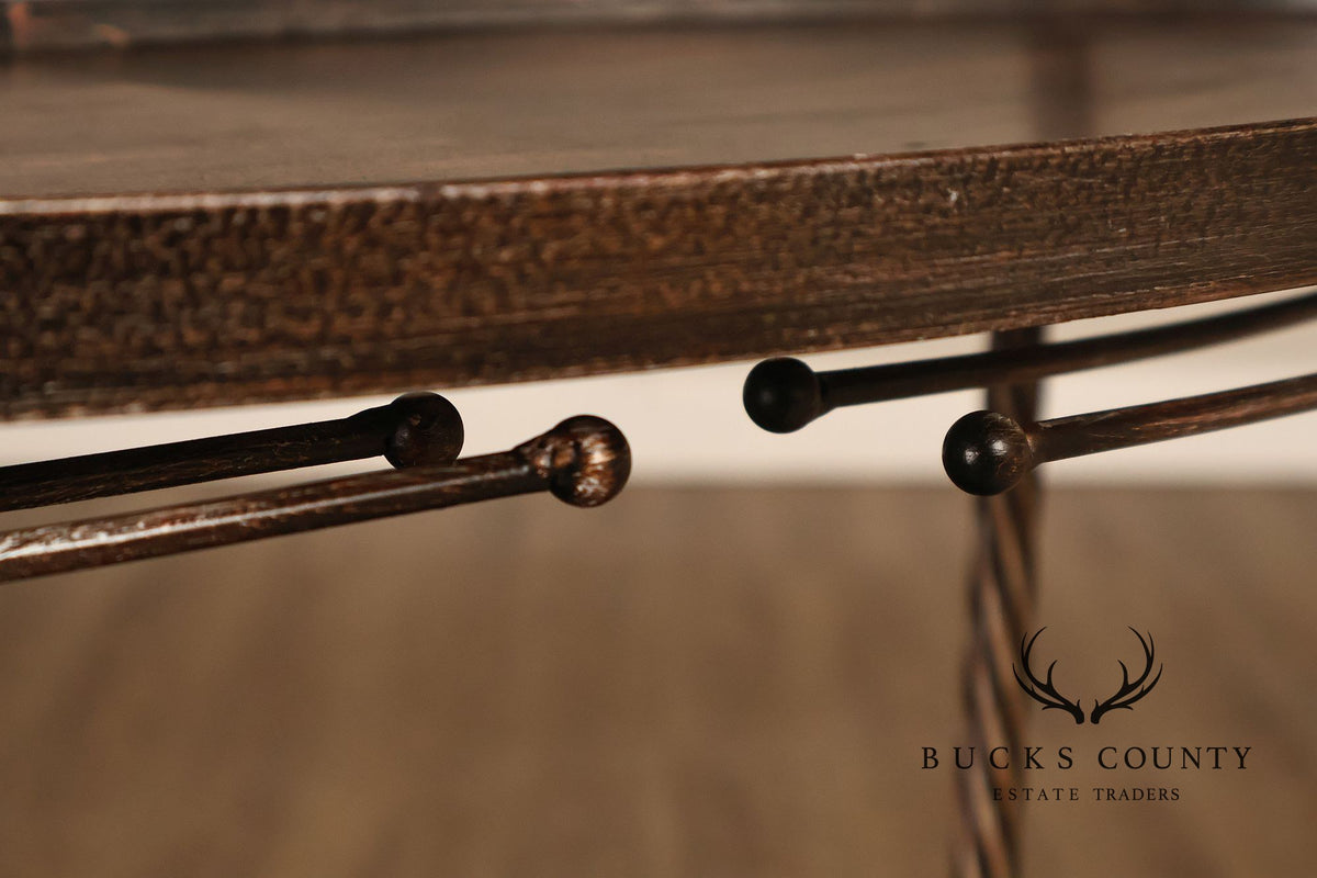 Twisted Metal Two-Tier Wine Rack Serving Stand