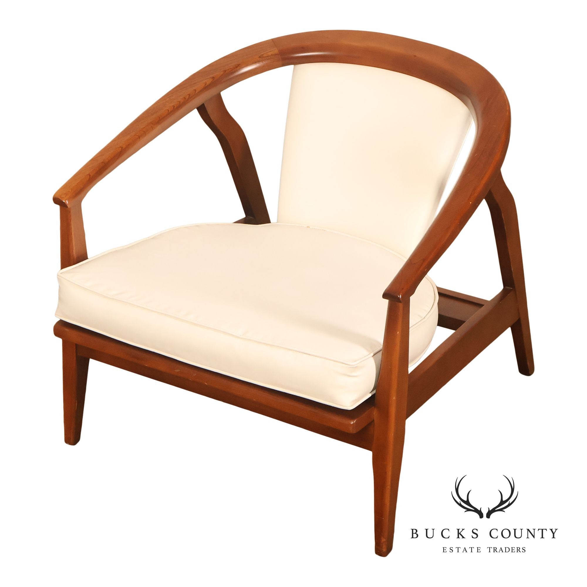 Home Chair Co. Danish Modern Style Curved Back Lounge Chair