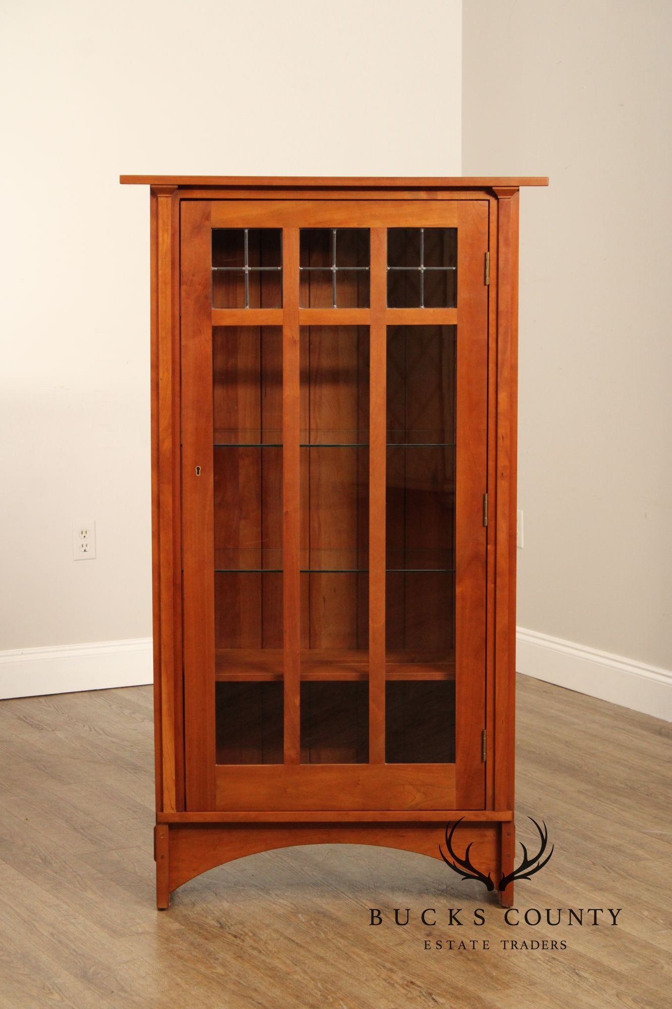 Stickley Mission Collection Single Door Cherry Bookcase