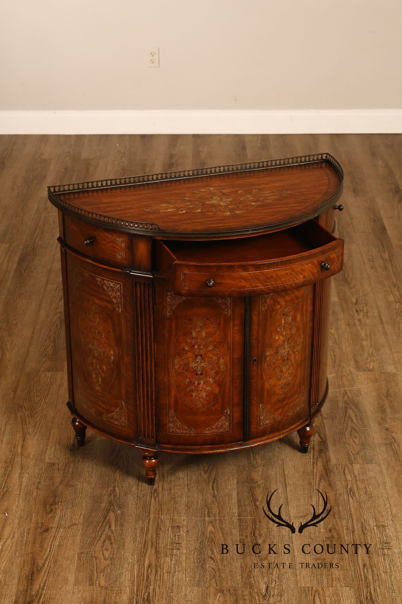 Theodore Alexander Demilune Console Cabinet