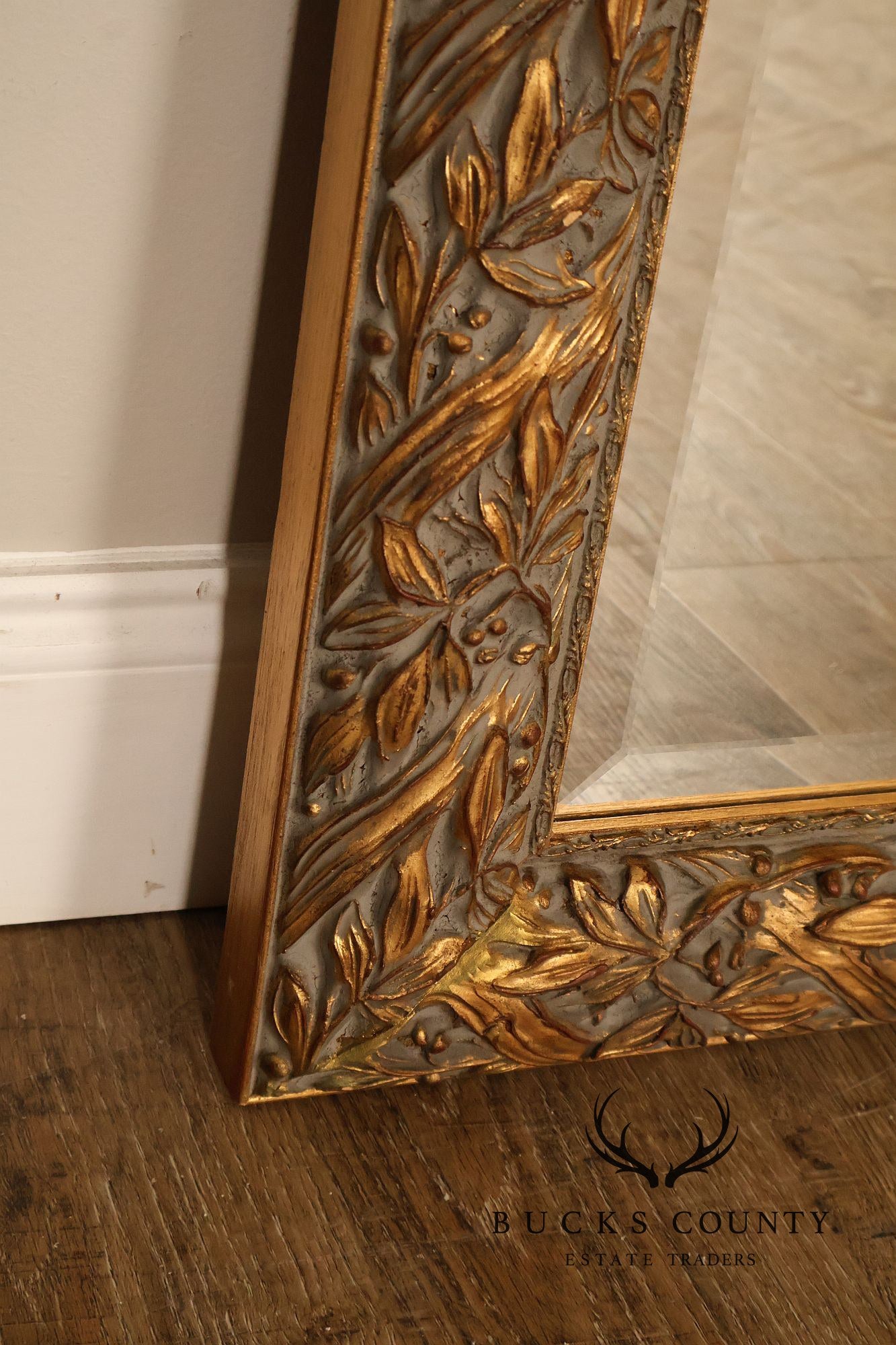LaBarge Italian Giltwood Carved Wall Mirror