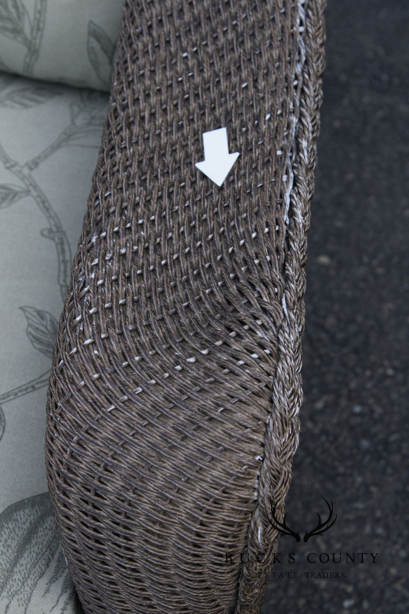 Lloyd Loom Wicker Outdoor Chaise Lounge