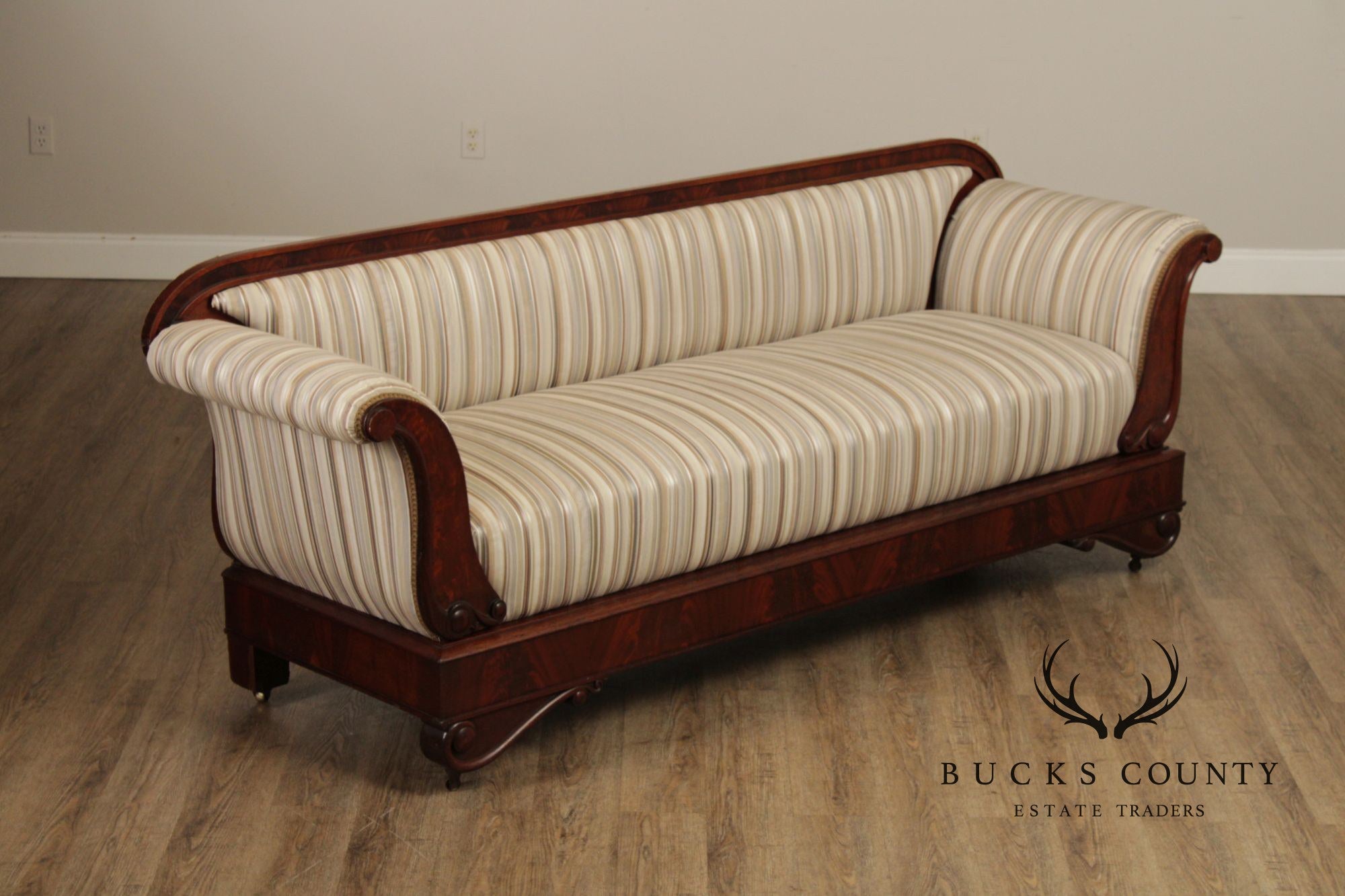 Antique 19th Century American Empire Mahogany Sofa