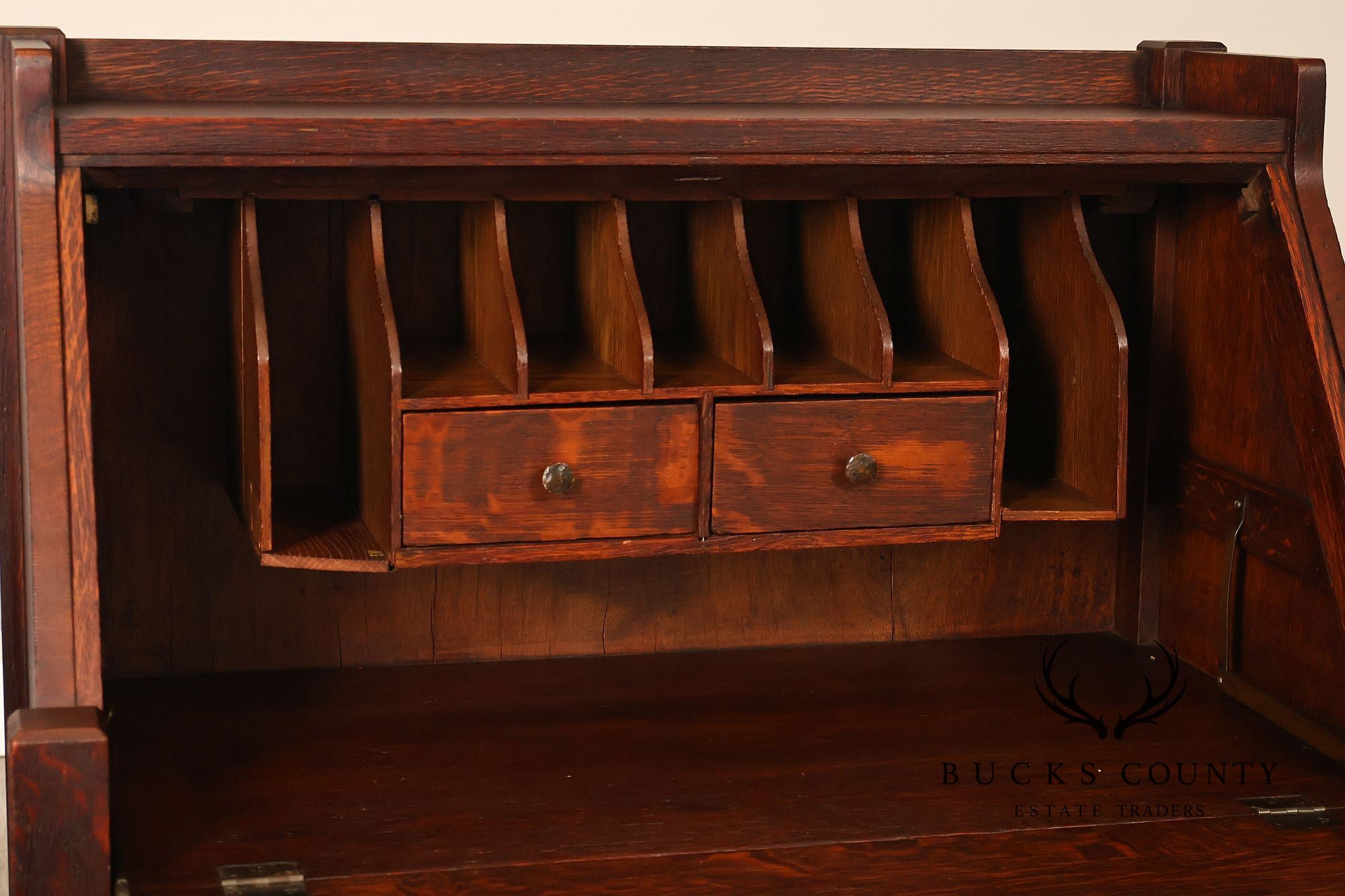 Lifetime Furniture Antique Mission Oak Drop Front Desk