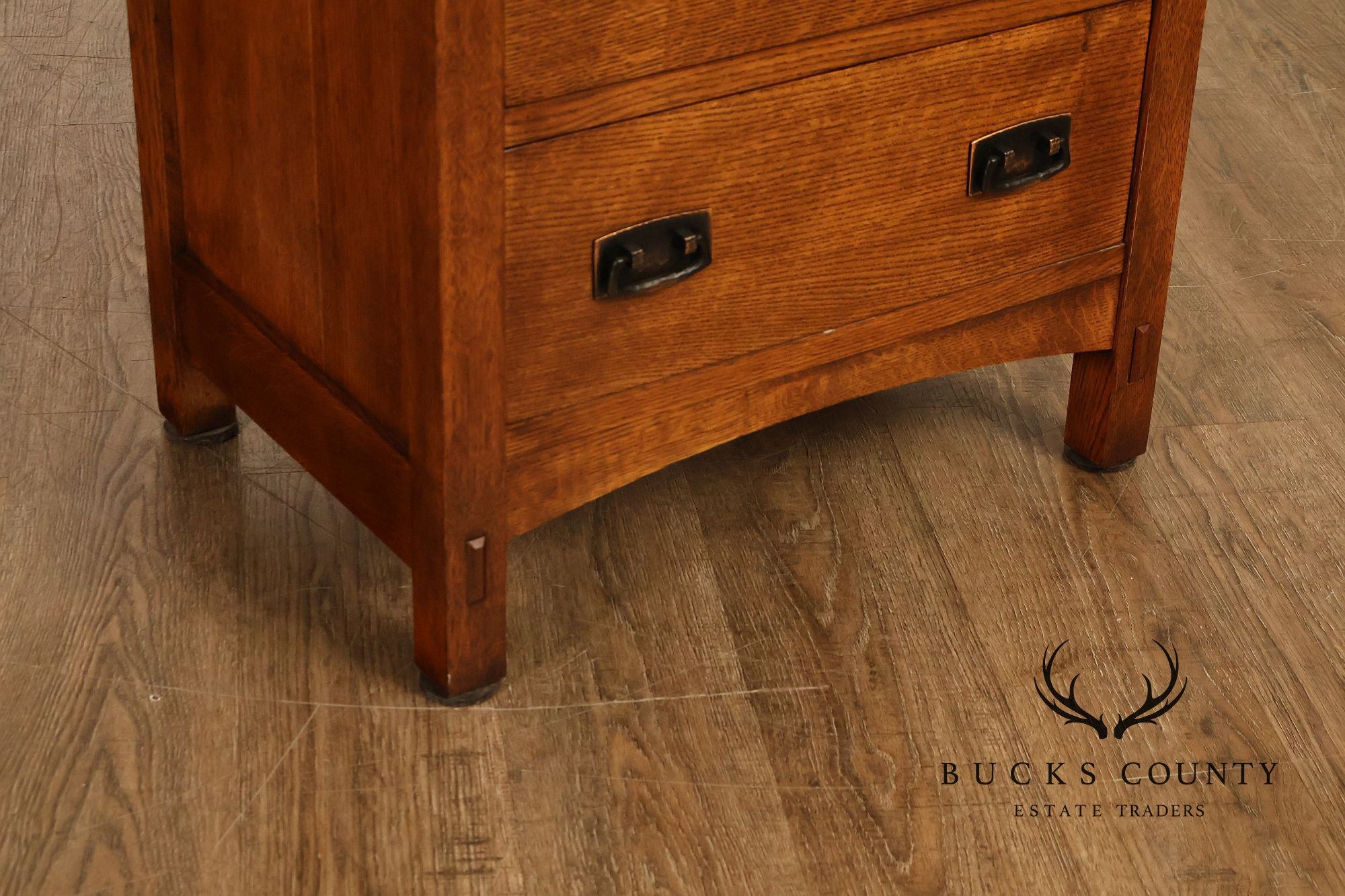 Stickley Mission Collection Pair Of Oak Chest Nightstands
