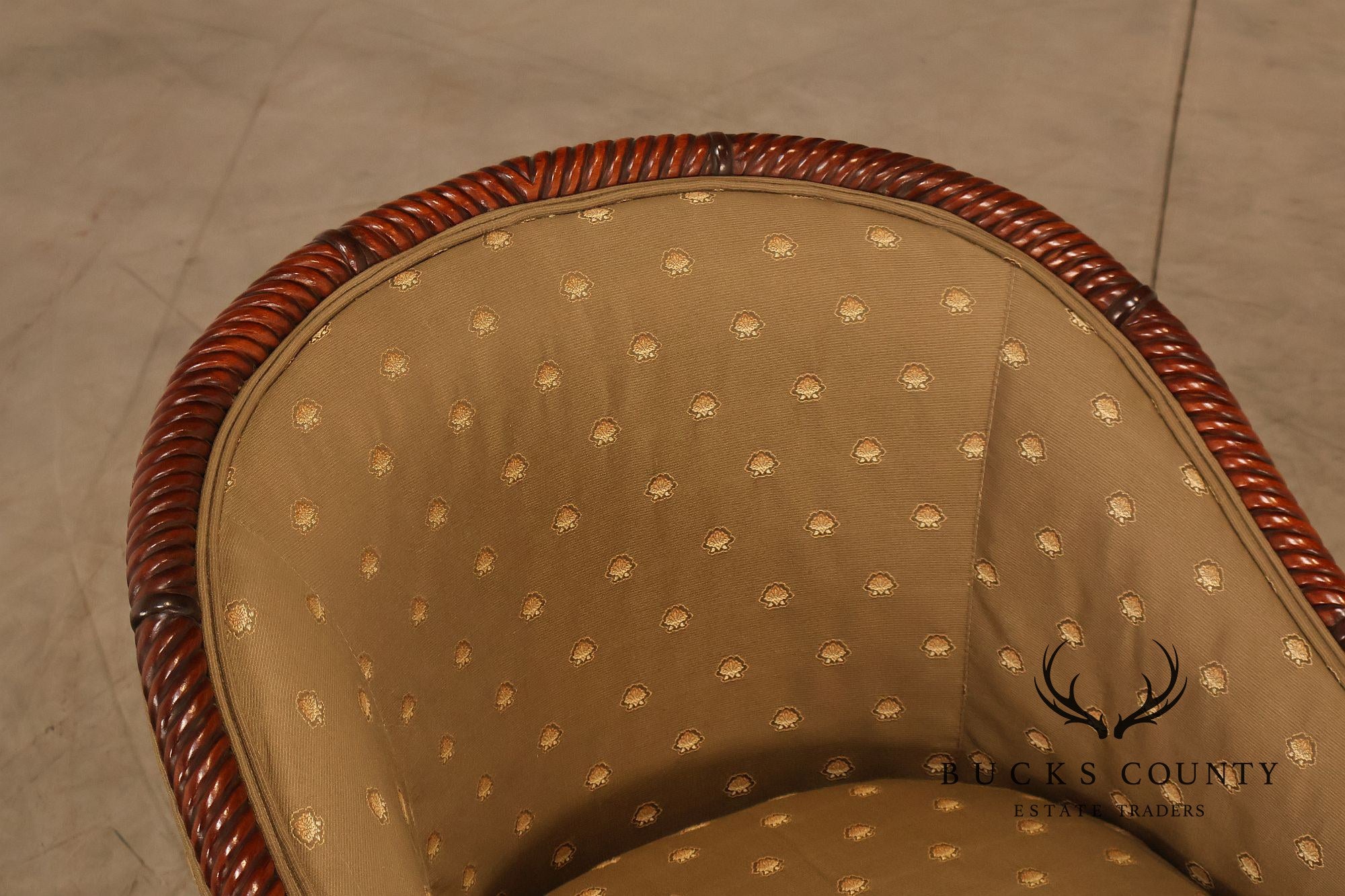 Highland House For Harrods Pair Of Mahogany Neoclassical Lounge Chairs