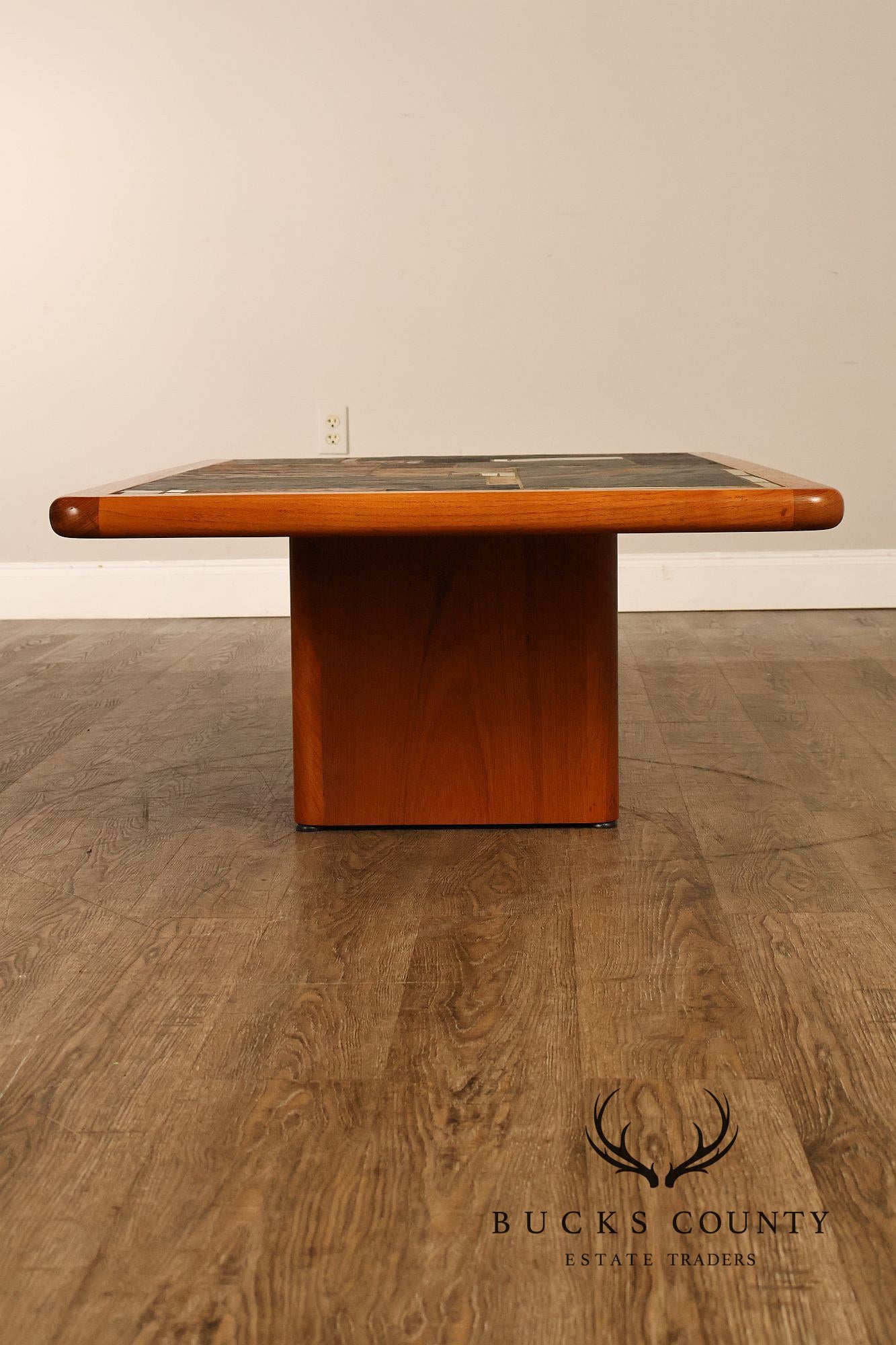 Sallingboe Jelling Danish Modern Teak And Slate Top Coffee Table
