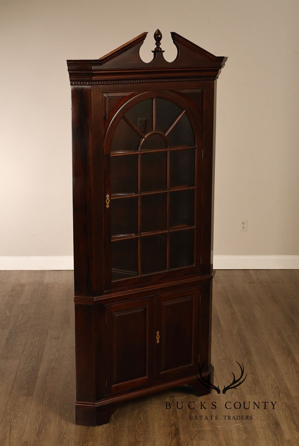 Stickley Federal Style Mahogany Corner Cabinet