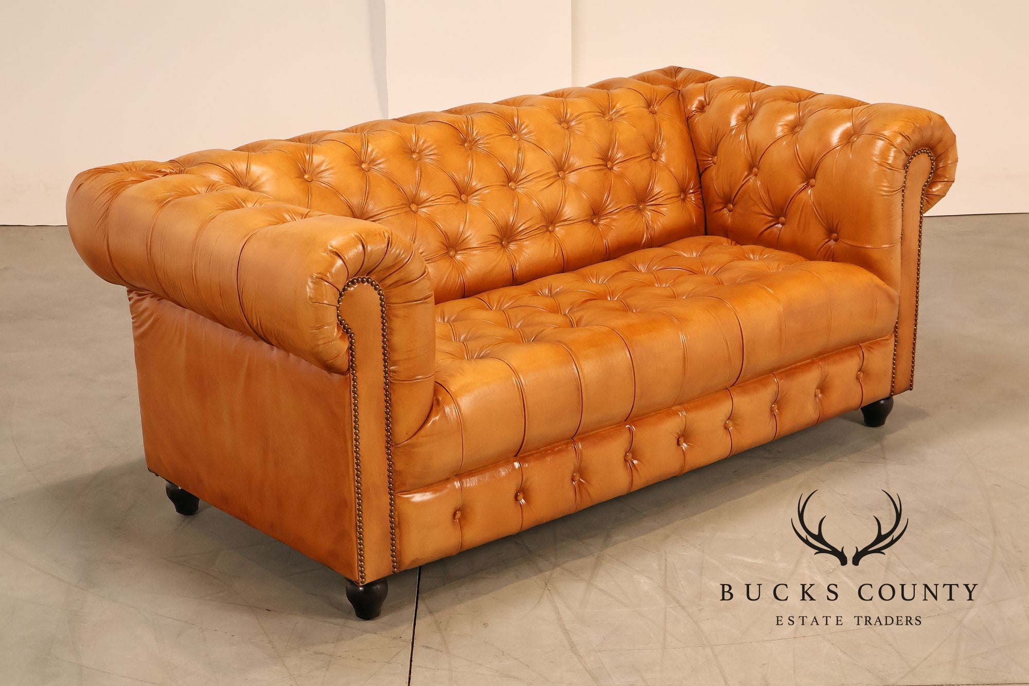 Tufted Leather Chesterfield Sofa
