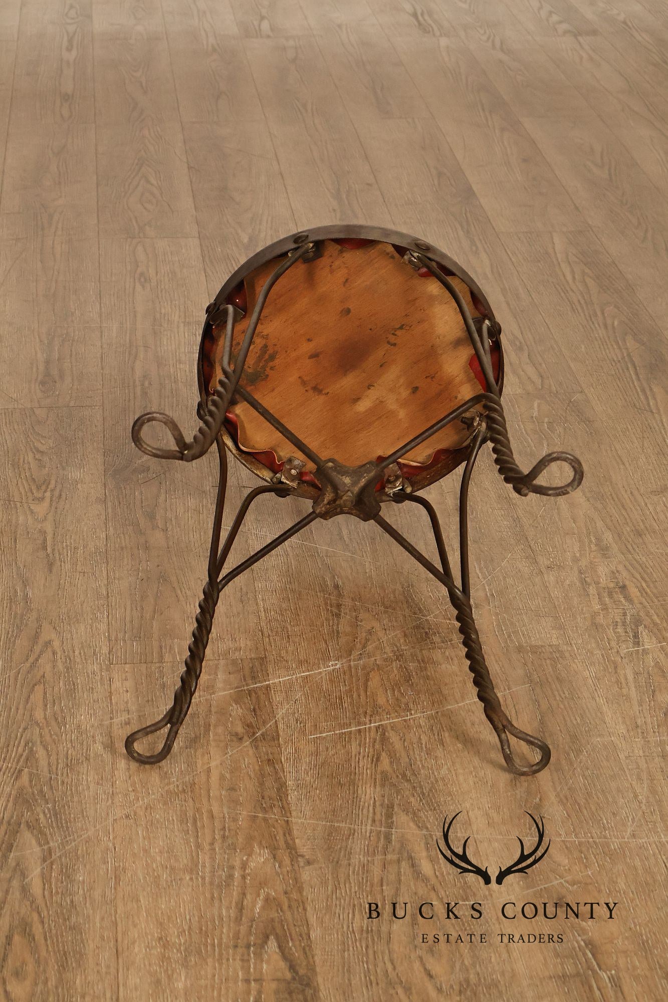 Set of 4 Vintage Wrought Iron Ice Cream Parlor Chairs