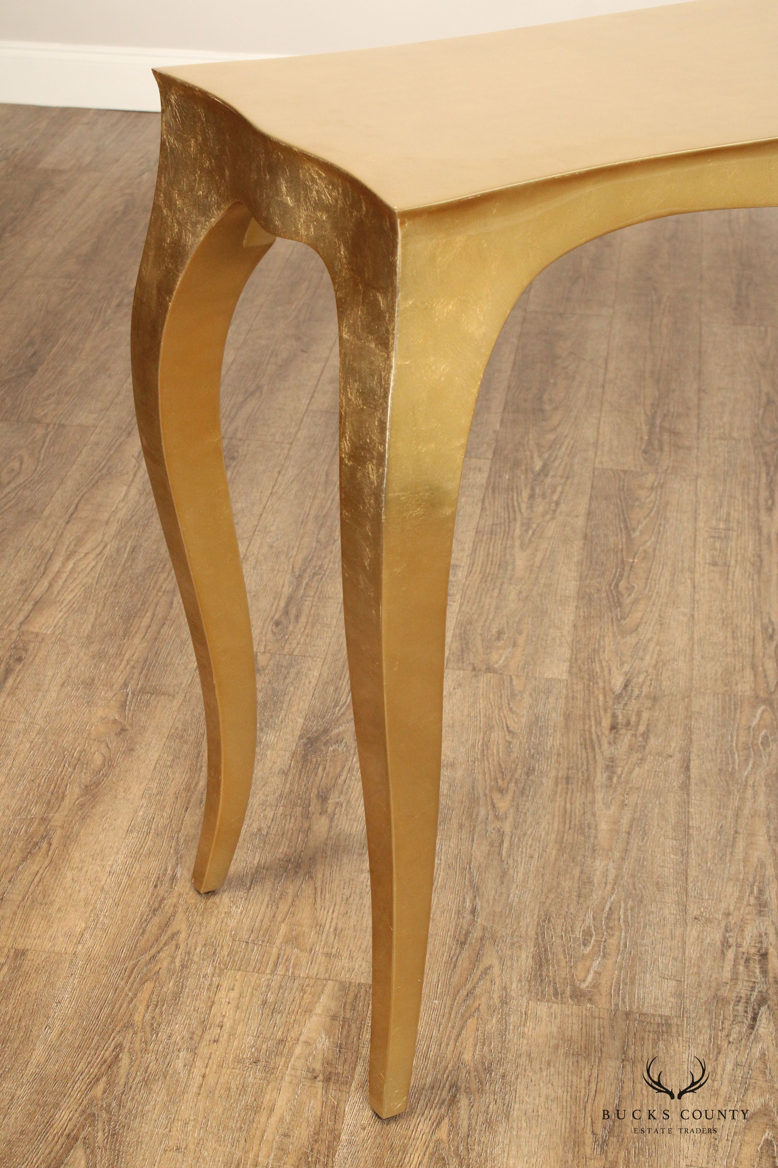 Alden Parkes 'Chantal' Gold Finished Console Table