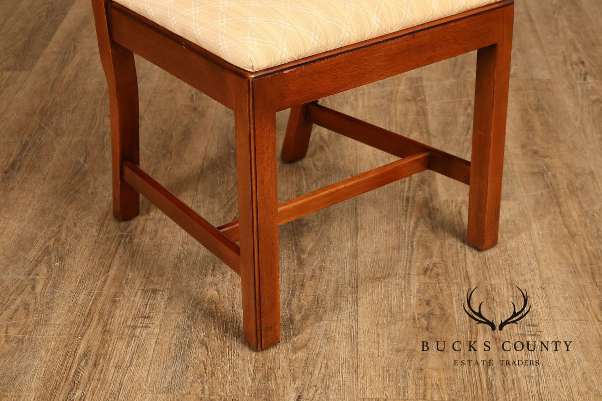 EJ Victor Set Of Six Chippendale Style Mahogany Dining Chairs