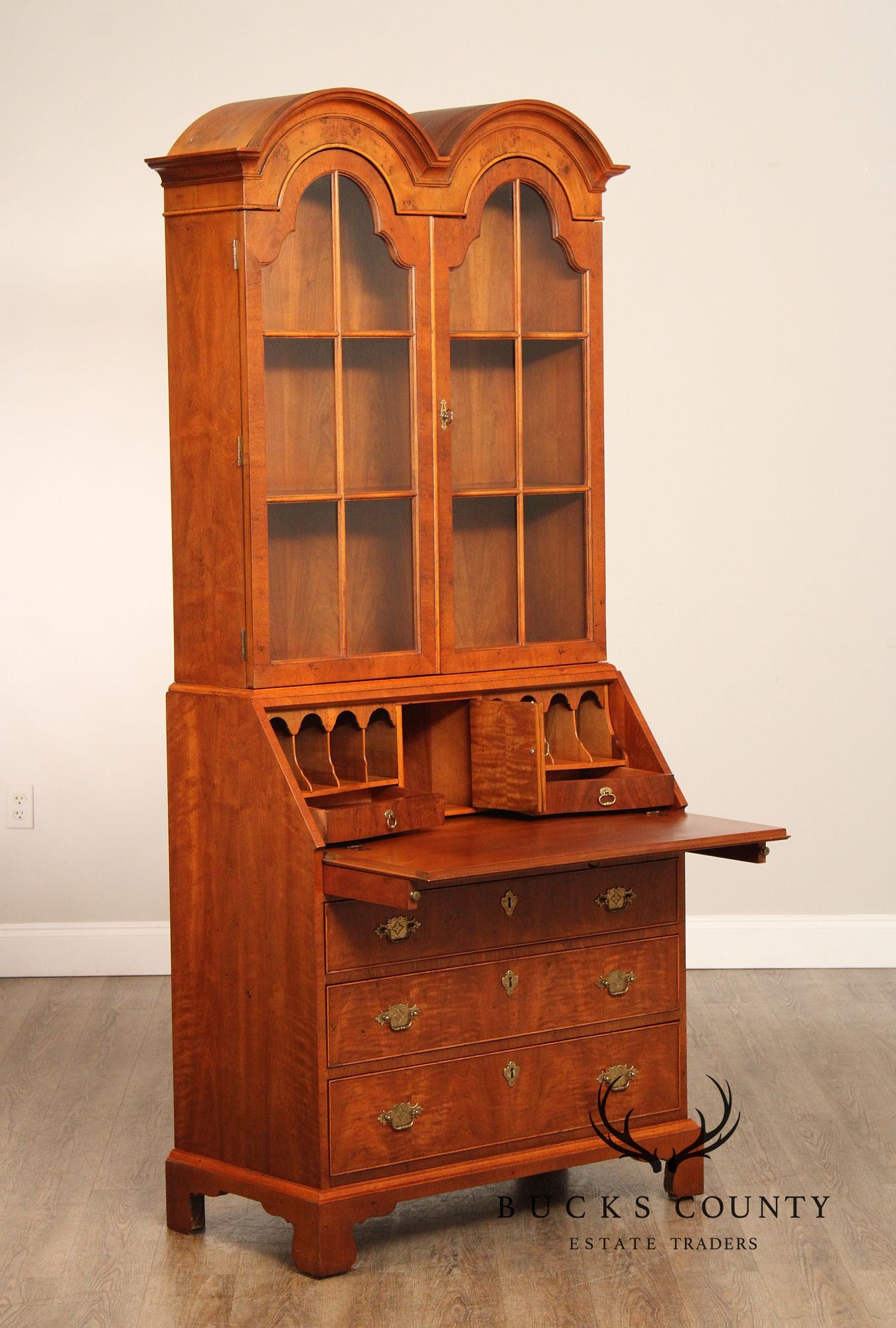 Henredon 'Folio 10' Walnut Secretary Bookcase