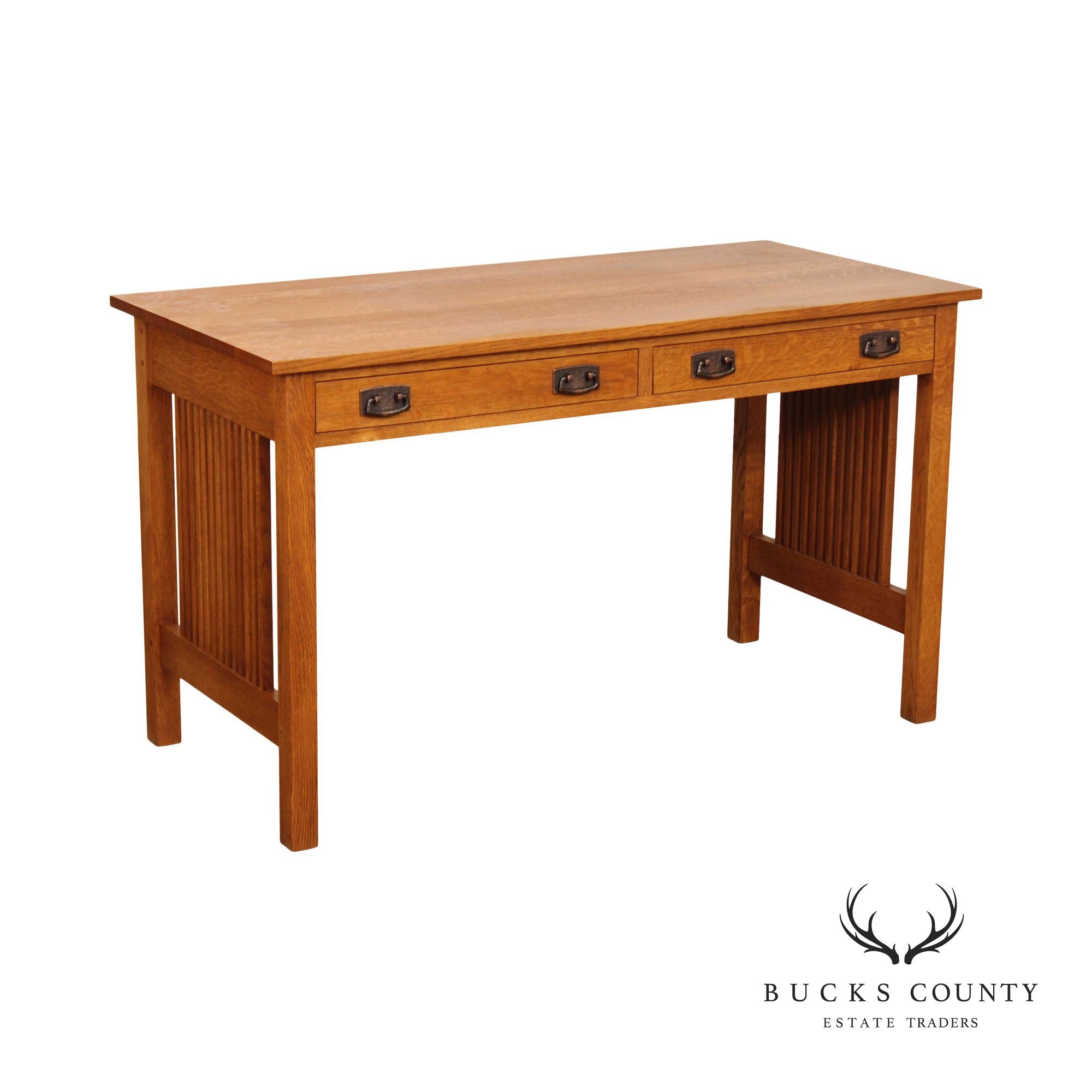 Stickley Mission Collection Oak Spindle Writing Desk