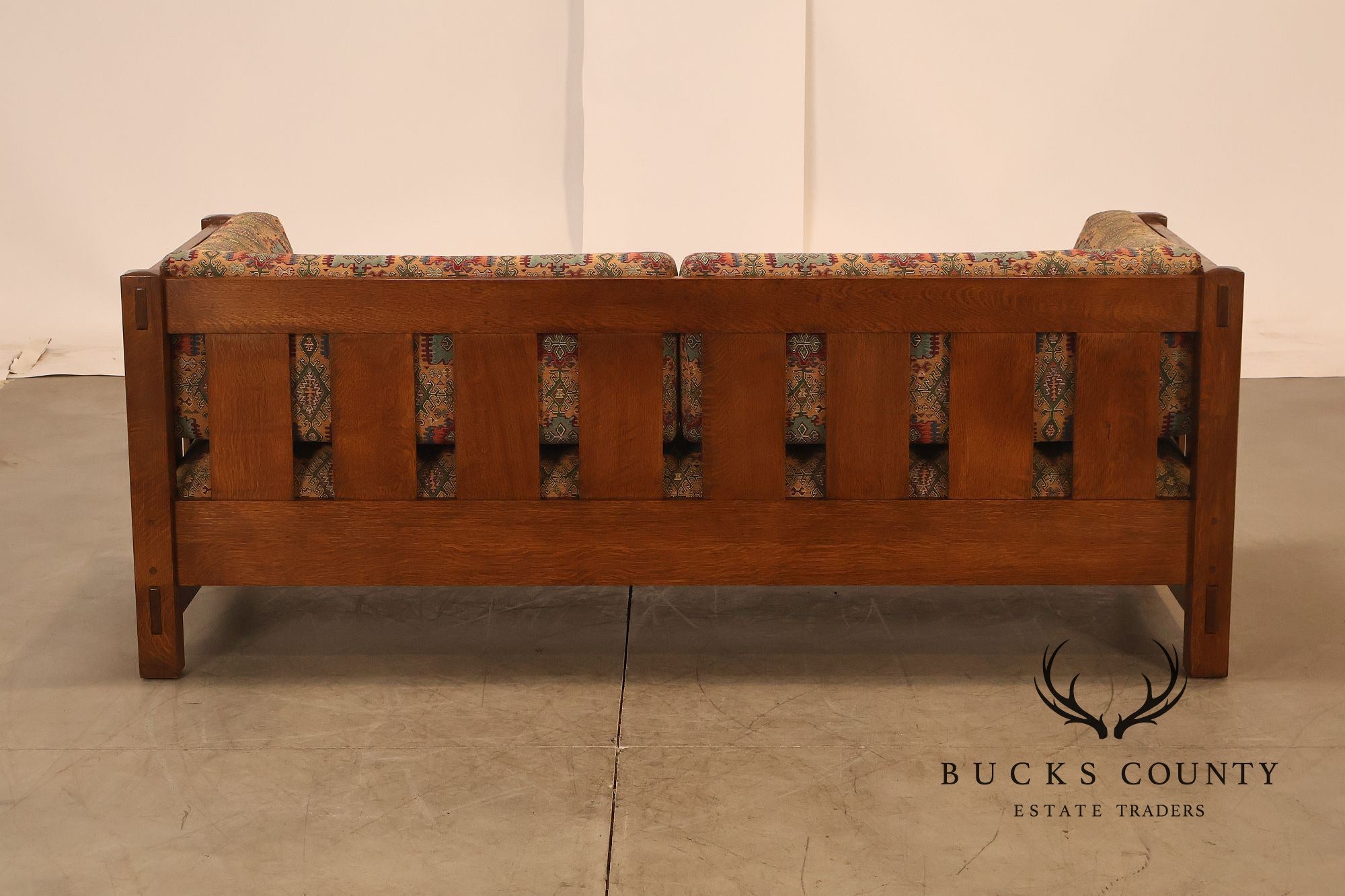Stickley Mission Collection Oak Settle Sofa