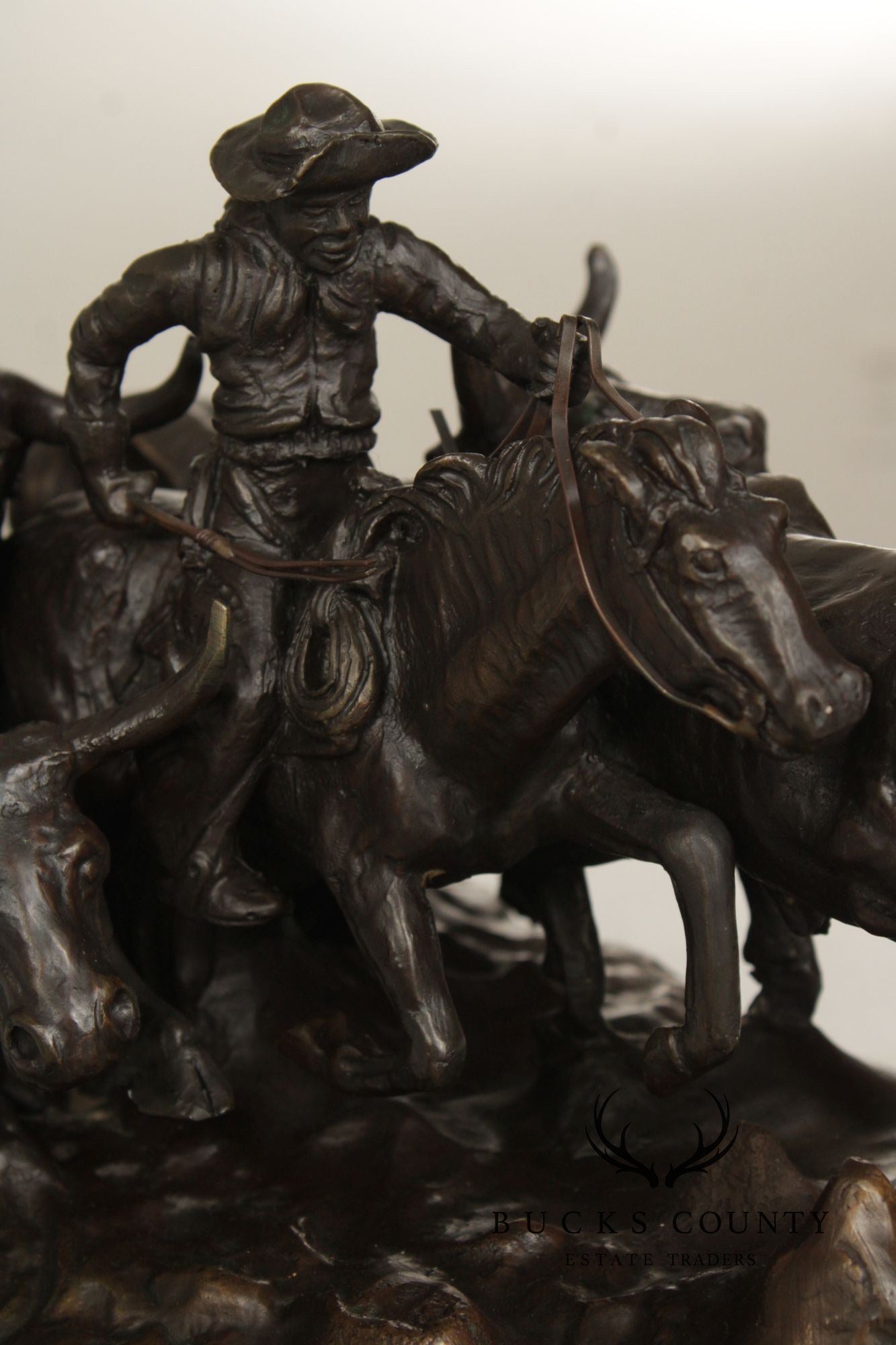 Frederic Remington Bronze Statue, 'Stampede'