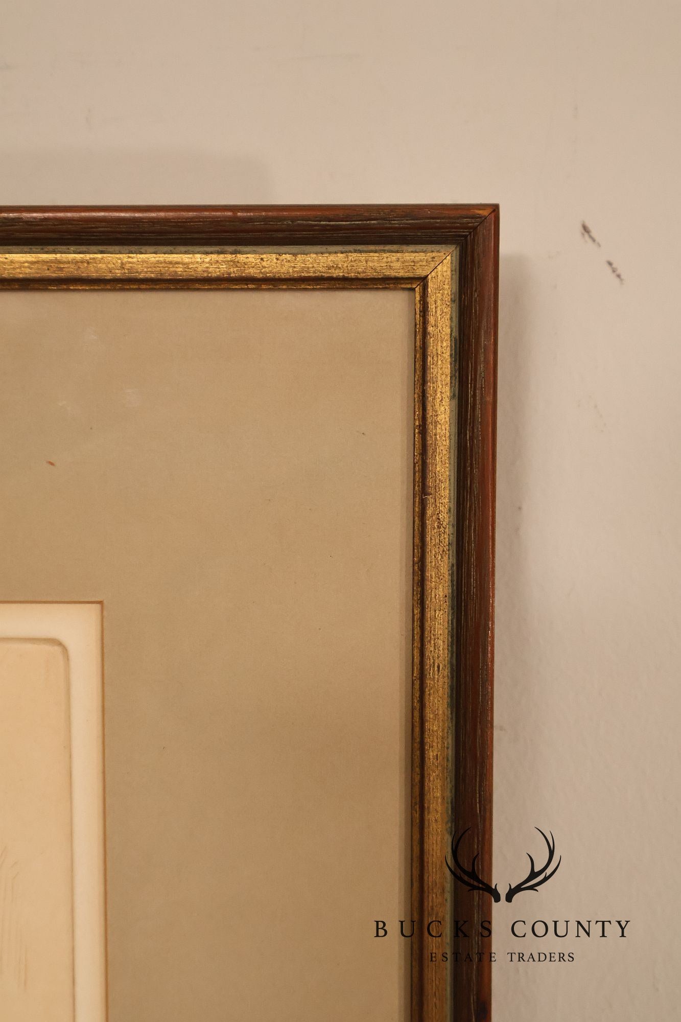 Harold Altman Framed Etching, 'Bench'