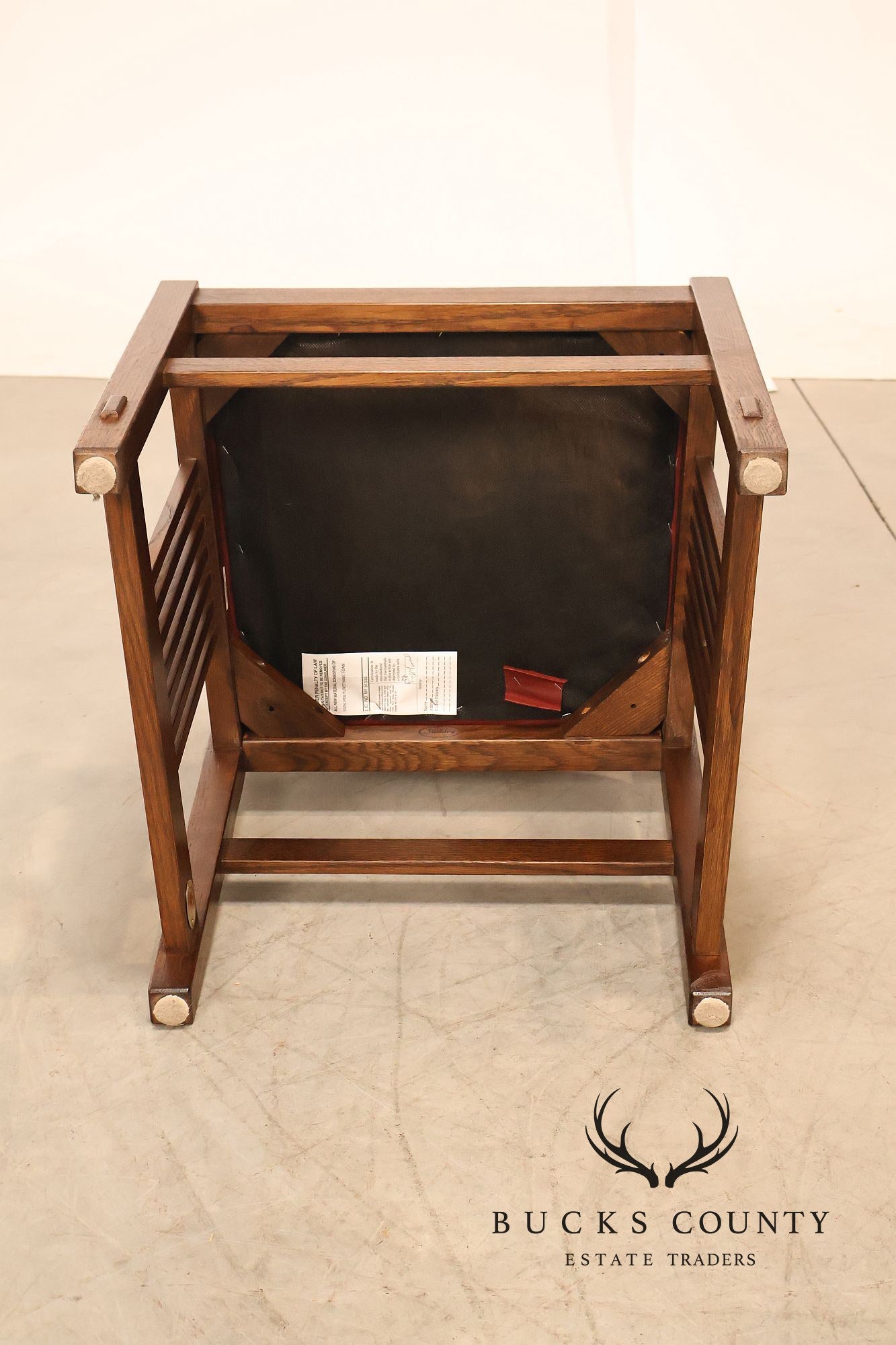 Stickley Mission Collection Set Of Four Oak High Back Spindle Dining Chairs