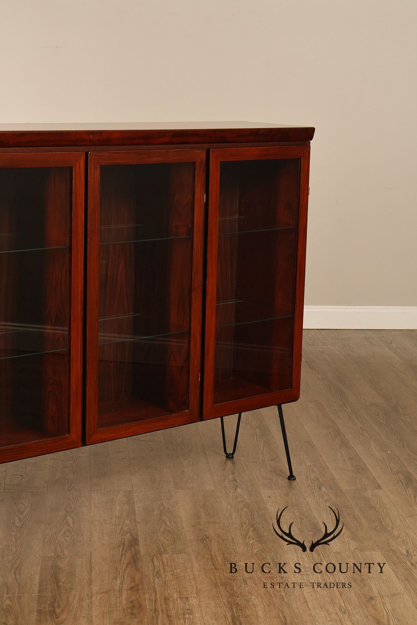 Skovby Danish Modern Four-Door Rosewood Display Bookcase