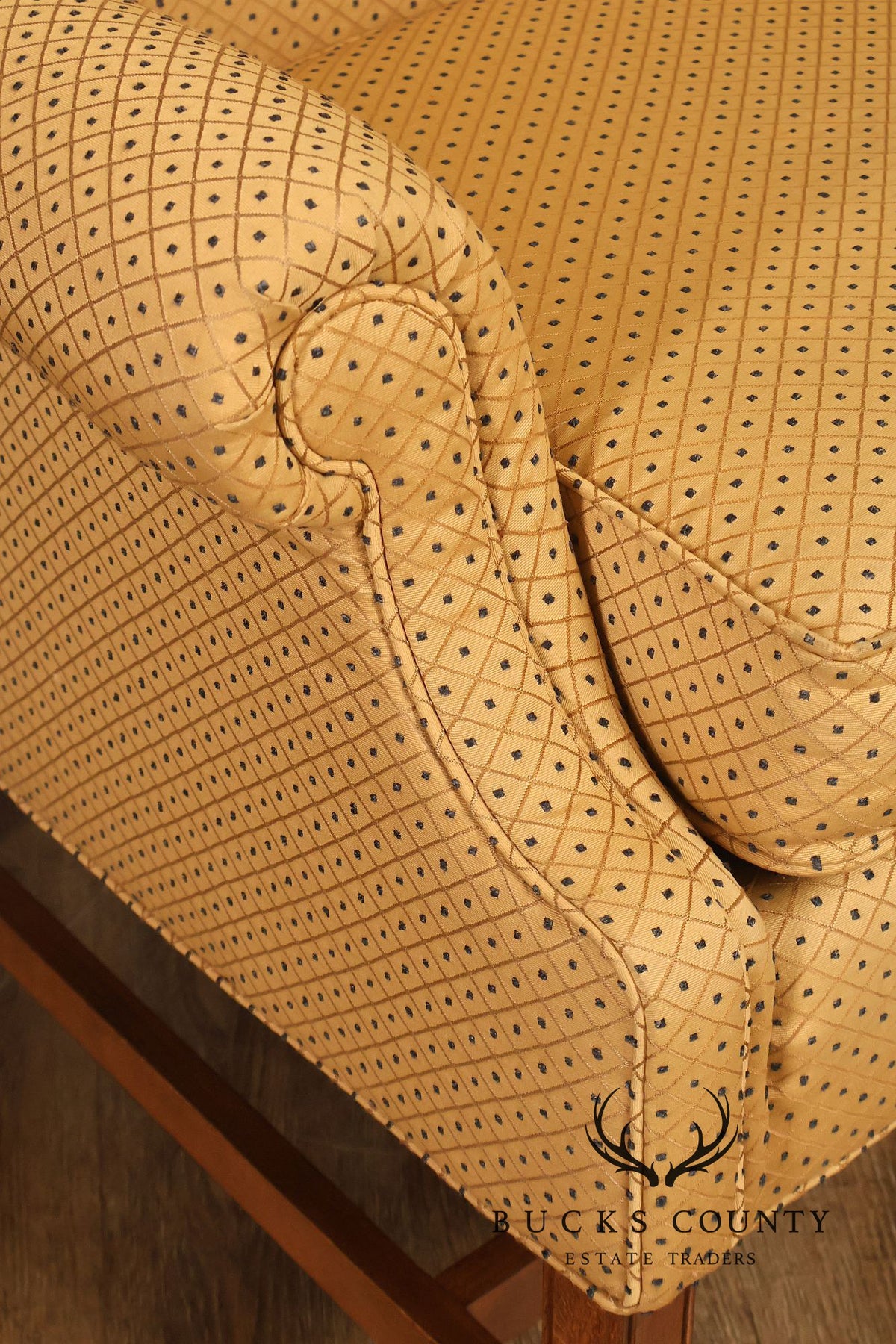 Ethan Allen Traditional Upholstered Wingback Armchair