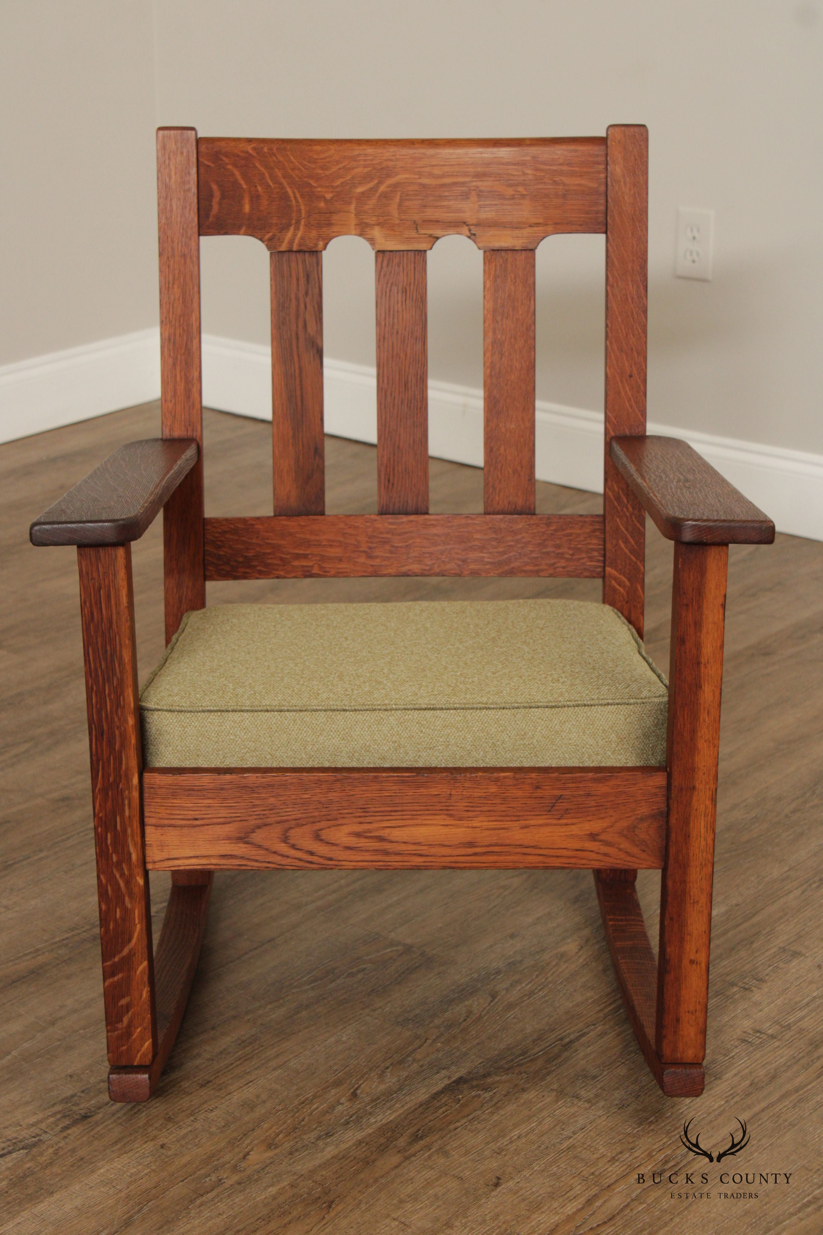 Antique Mission Oak Rocking Chair