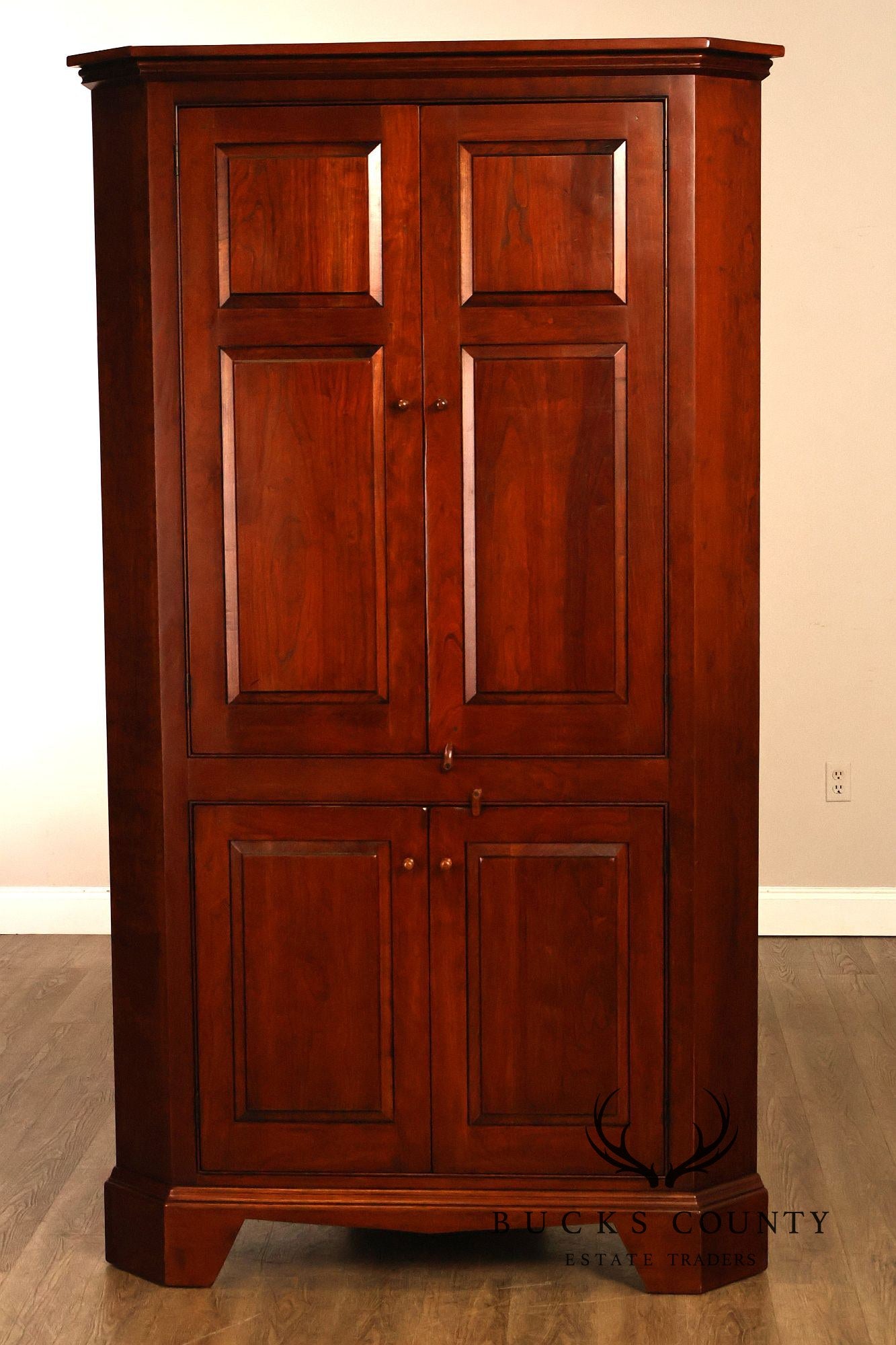 Piper Classics Custom Pine Blind Door Corner Cabinet