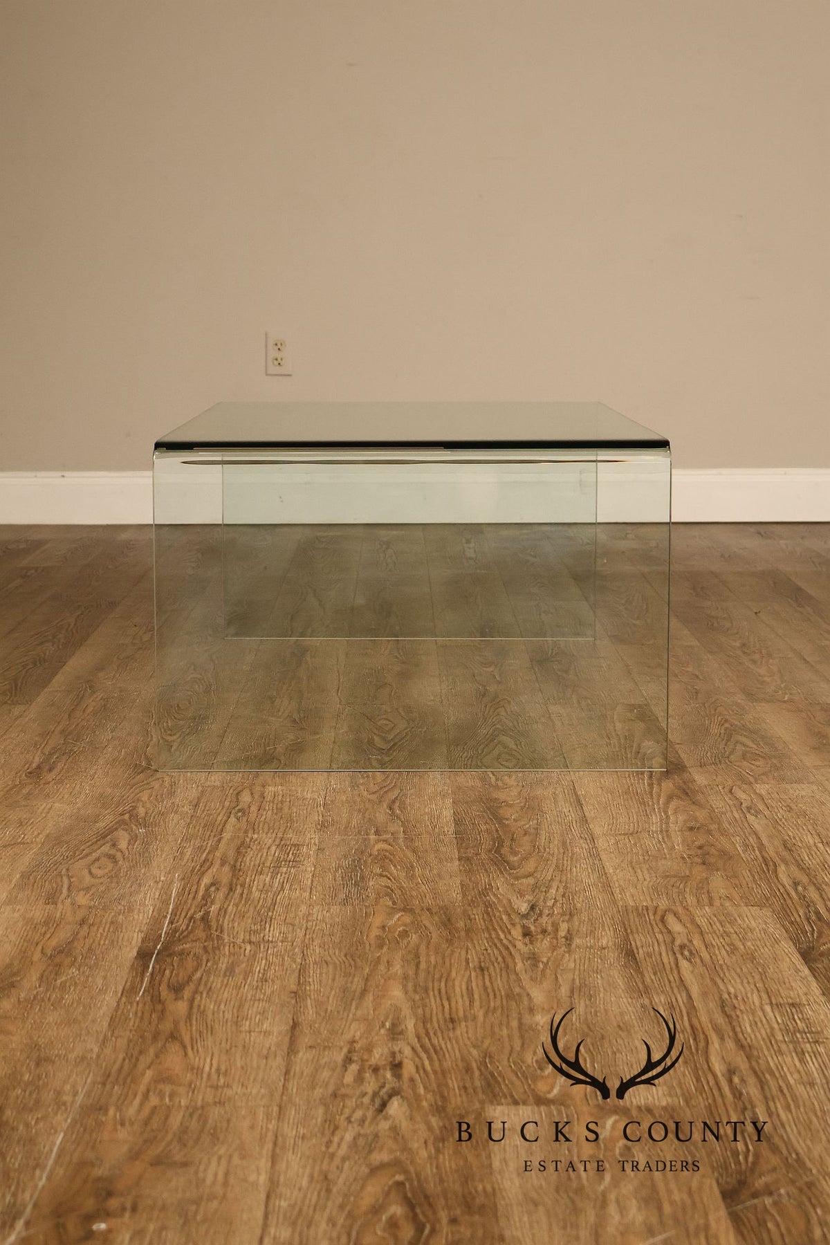 Modern Glass Waterfall Coffee Table