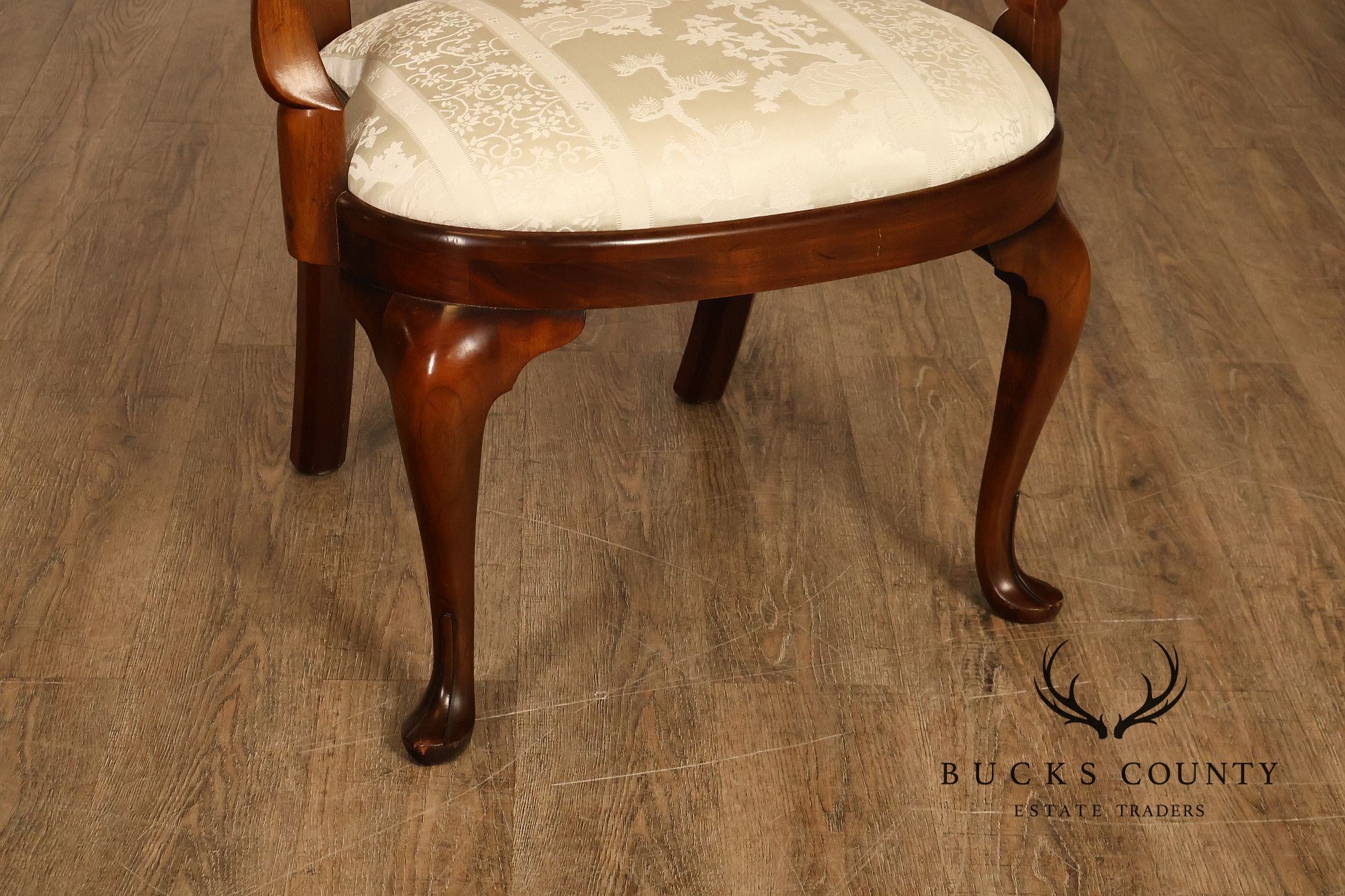 Saybolt Cleland Queen Anne Style Vintage Walnut Armchair