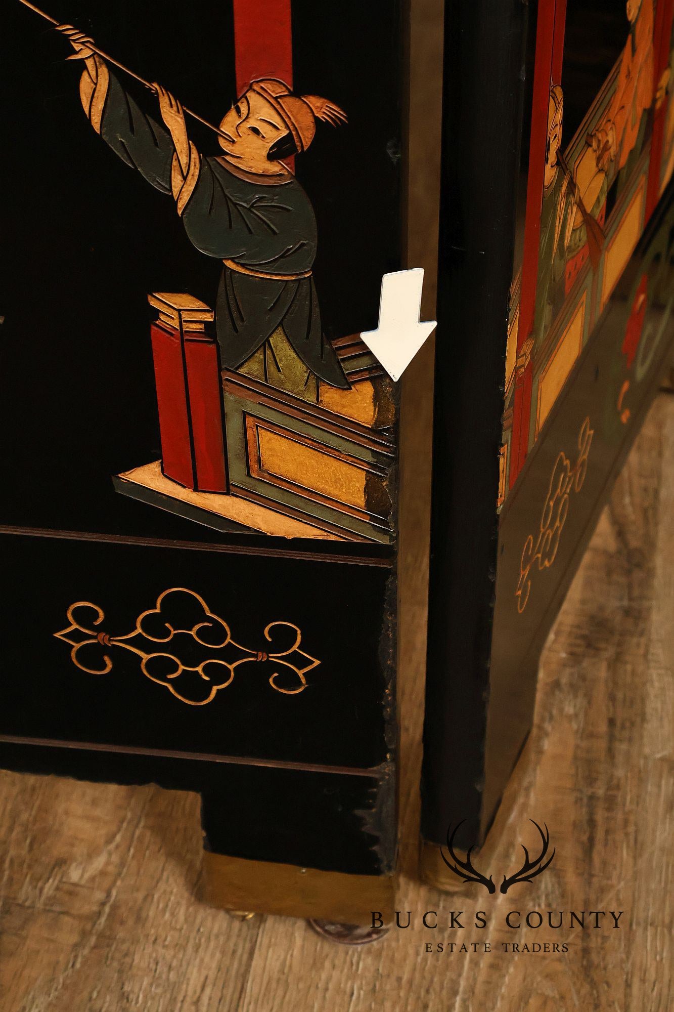 Chinese Coromandel Style Pair Of Eight Panel Folding Screens