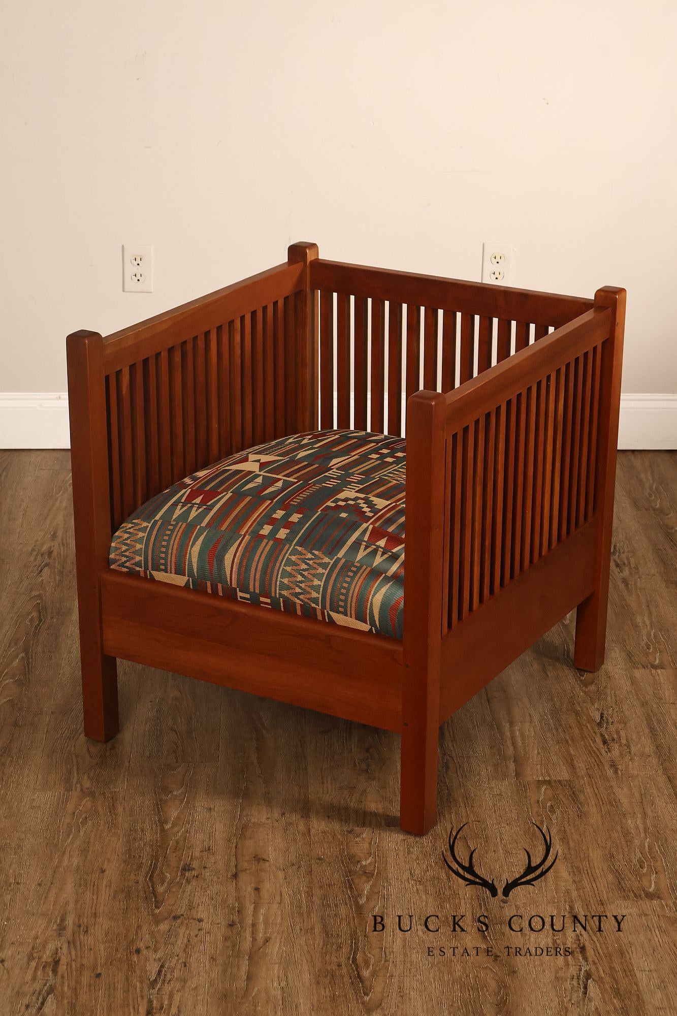 Stickley Mission Collection Cherry Spindle Cube Chair